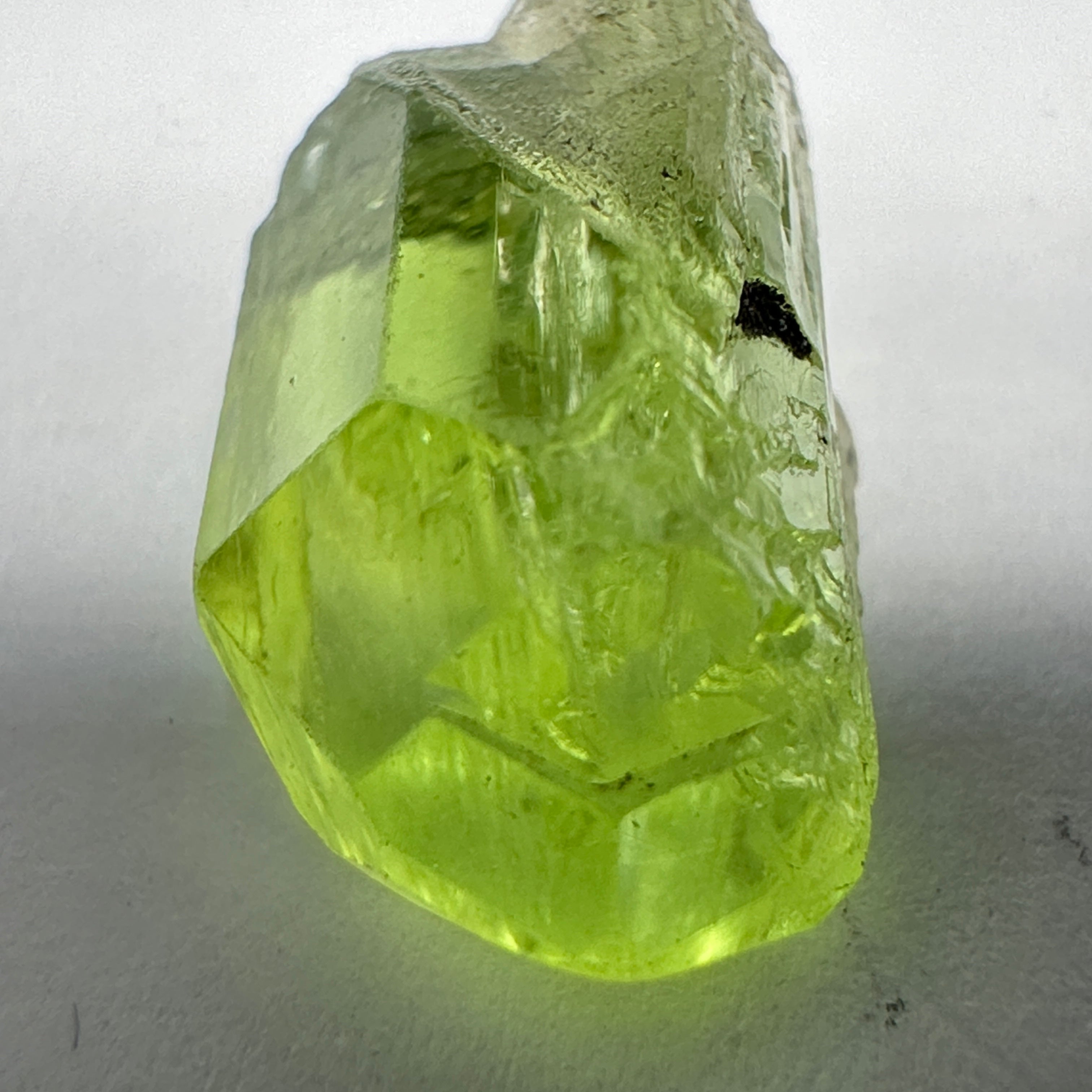 Diopside crystal, 1.5gm, Merelani, Tanzania - facetable portion