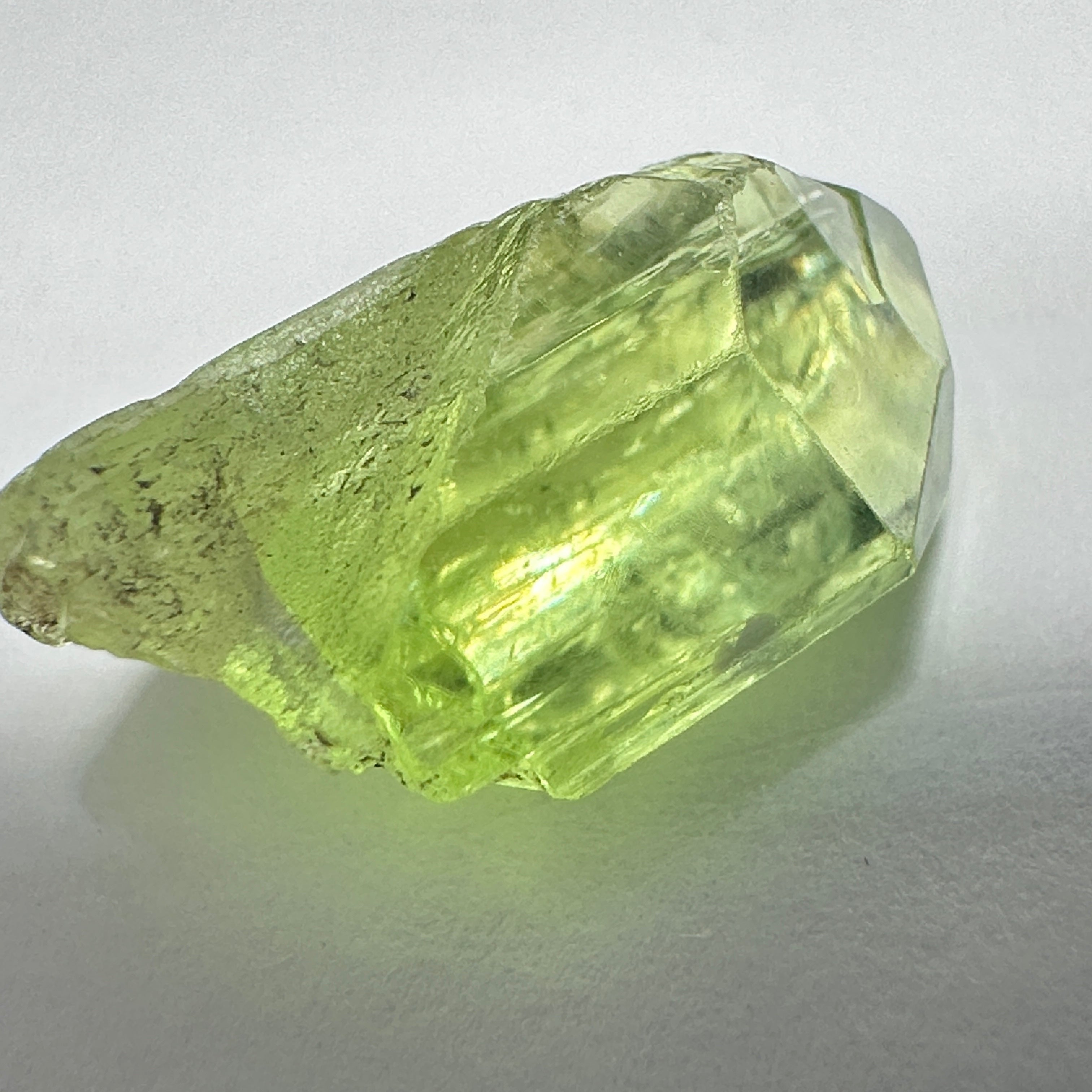 Diopside crystal, 1.5gm, Merelani, Tanzania - facetable portion