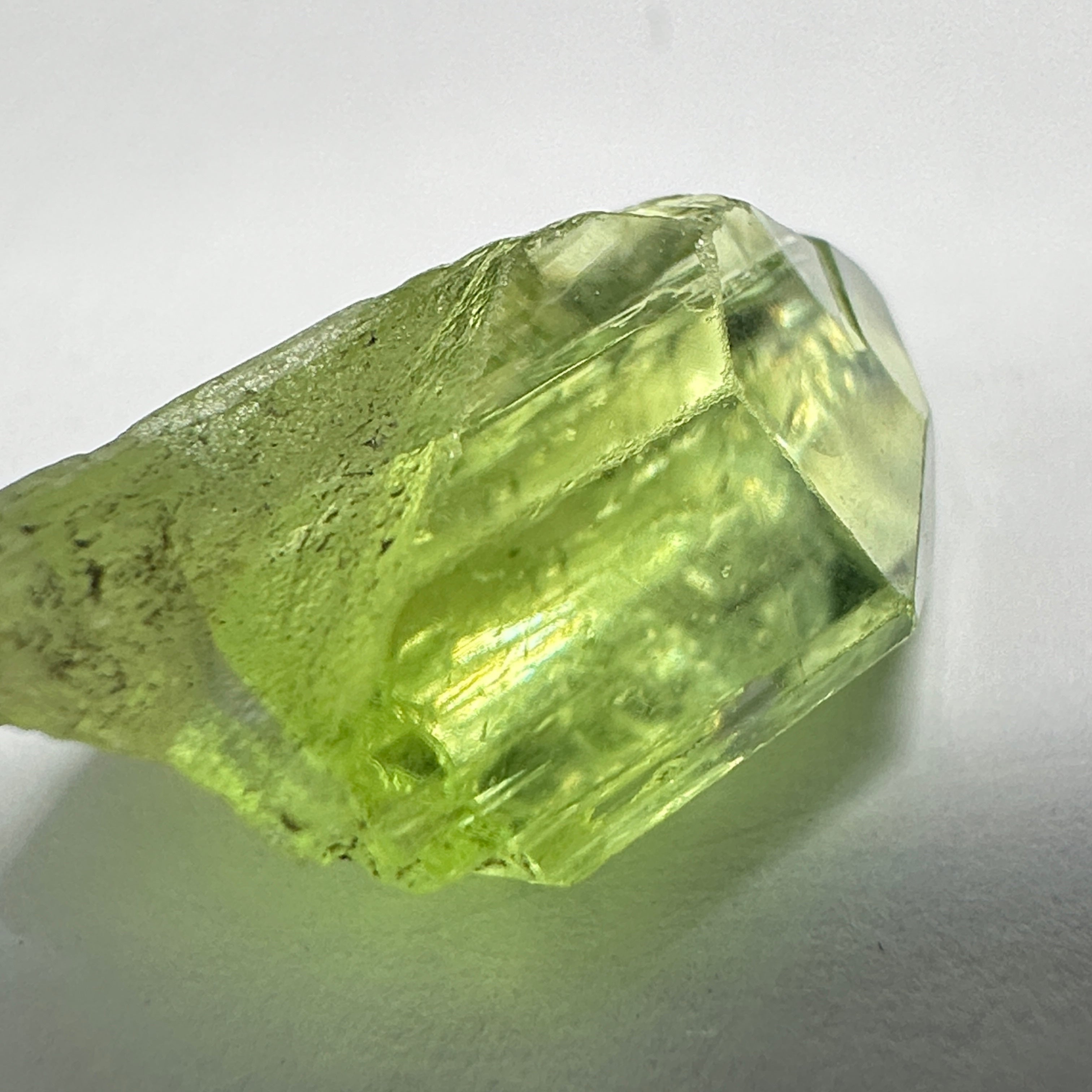 Diopside crystal, 1.5gm, Merelani, Tanzania - facetable portion