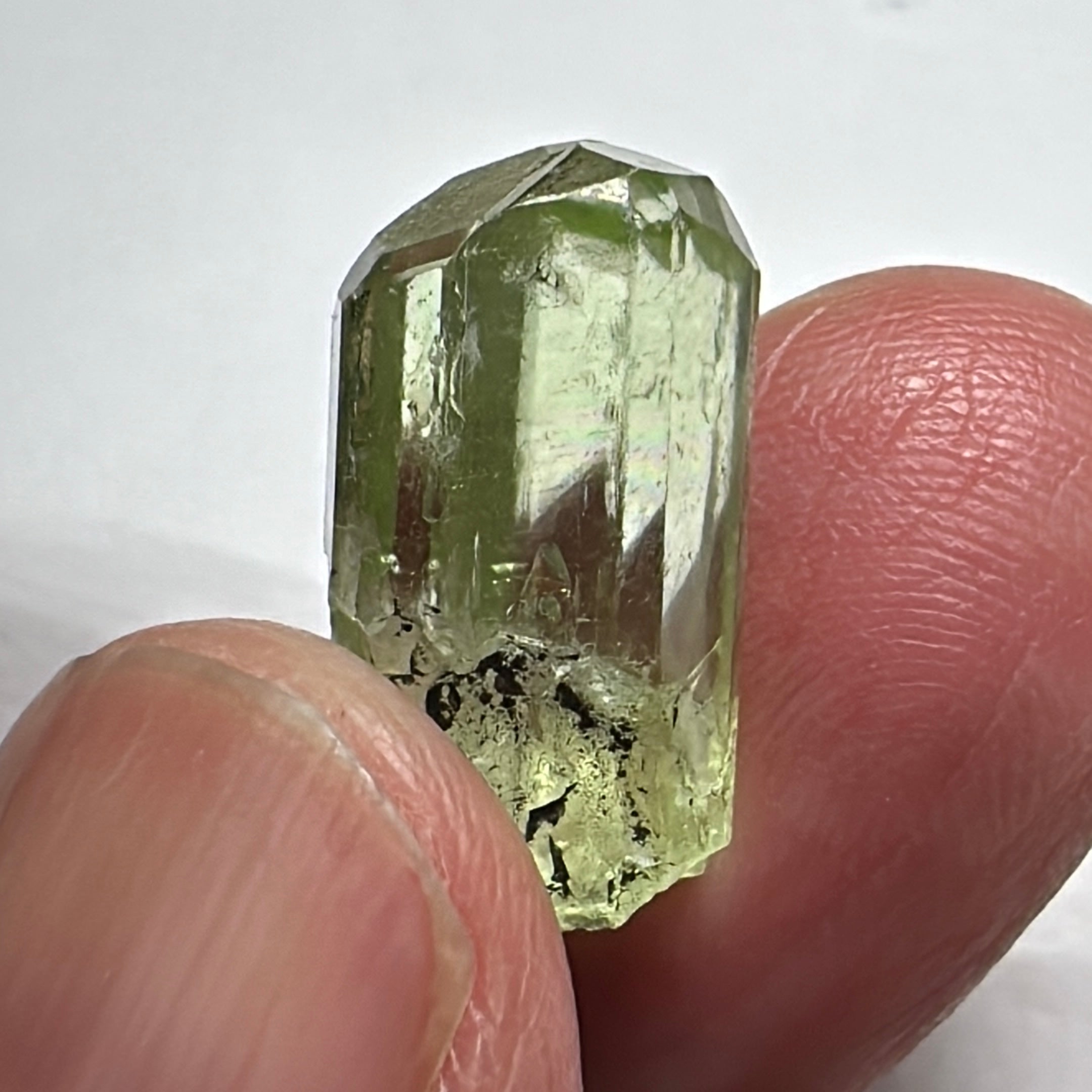 Diopside crystal, 3.3gm, Merelani, Tanzania - facetable portion