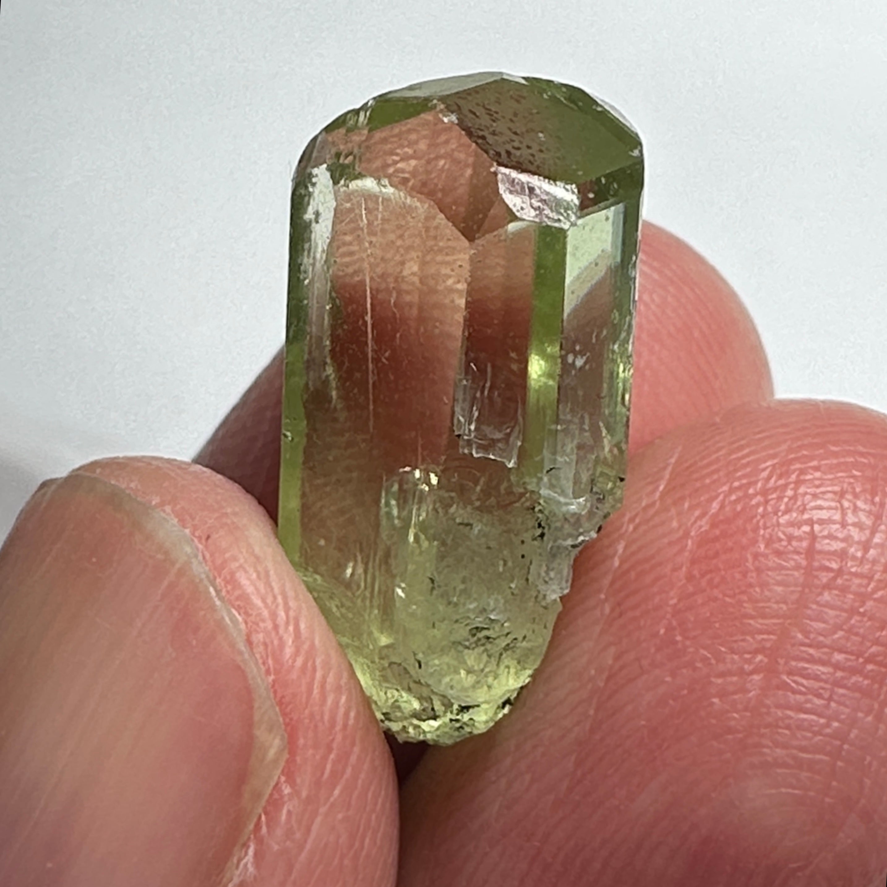 Diopside crystal, 3.3gm, Merelani, Tanzania - facetable portion