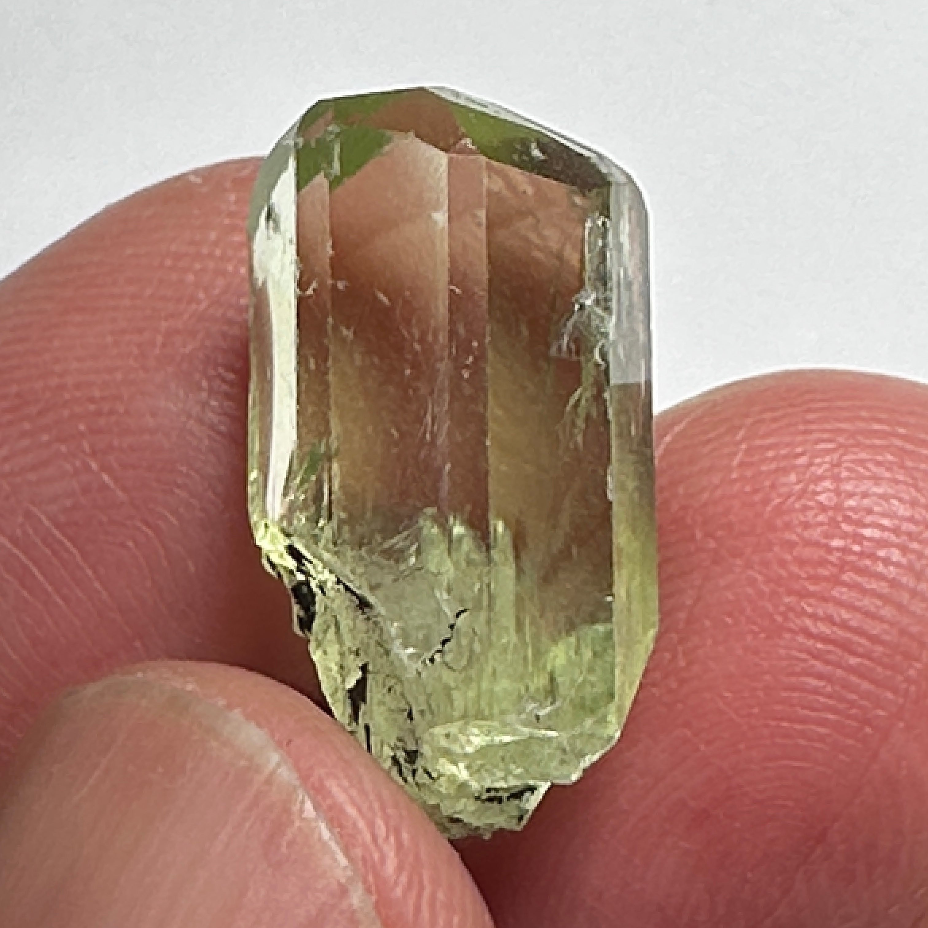 Diopside crystal, 3.3gm, Merelani, Tanzania - facetable portion