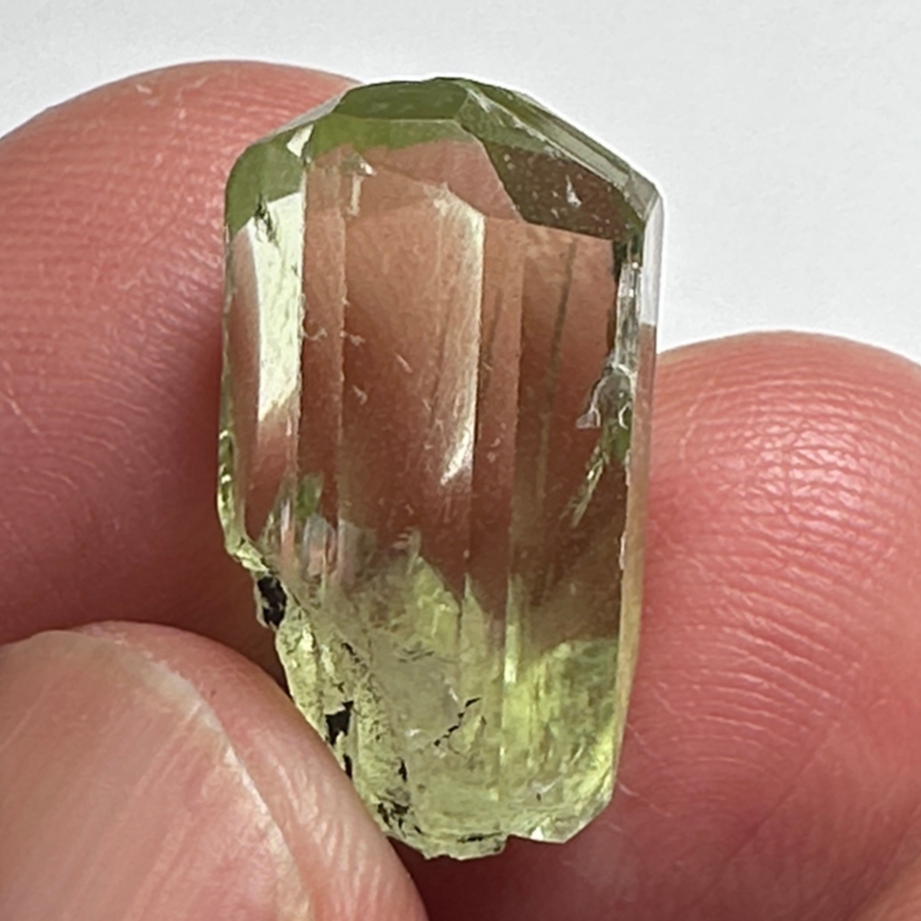 Diopside crystal, 3.3gm, Merelani, Tanzania - facetable portion