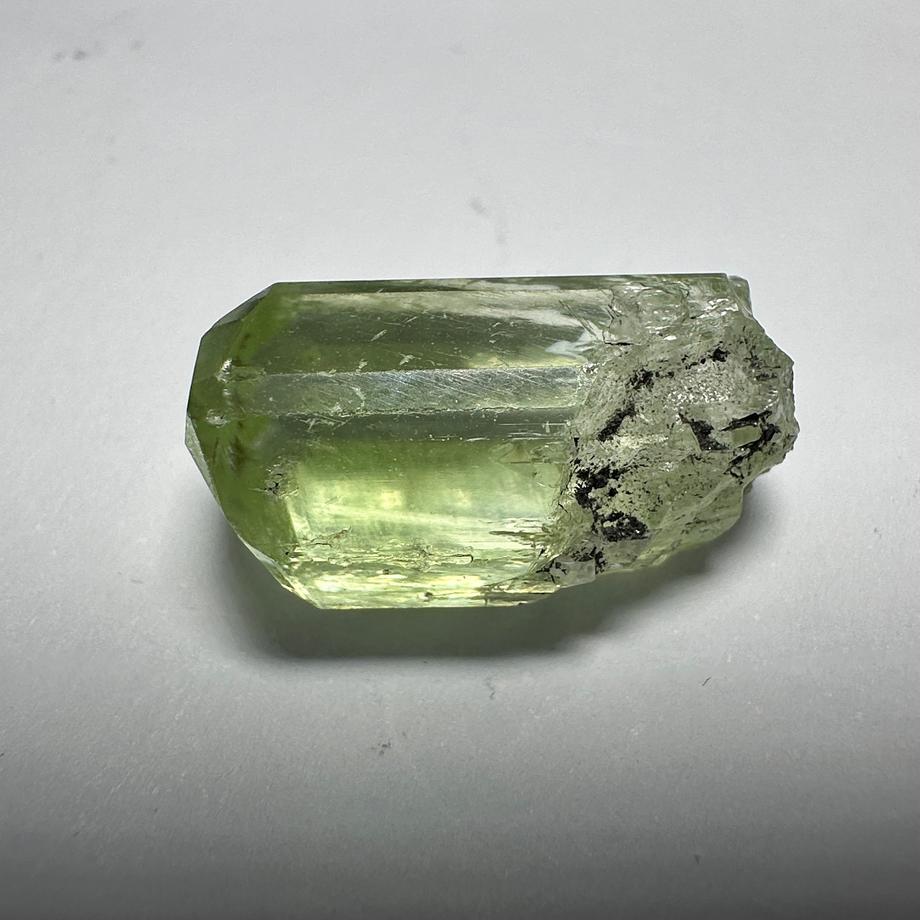 Diopside crystal, 3.3gm, Merelani, Tanzania - facetable portion