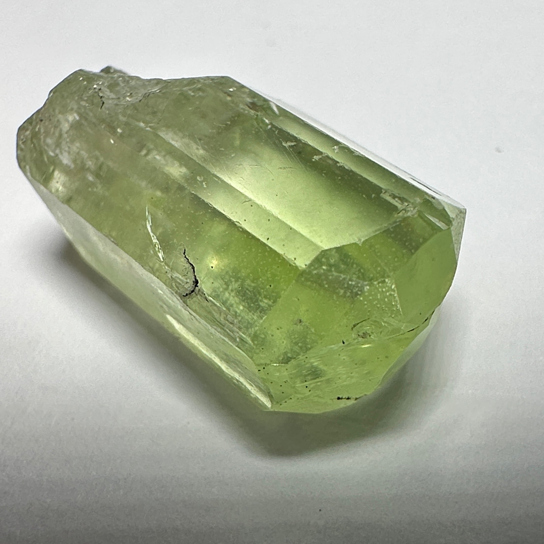 Diopside crystal, 3.3gm, Merelani, Tanzania - facetable portion