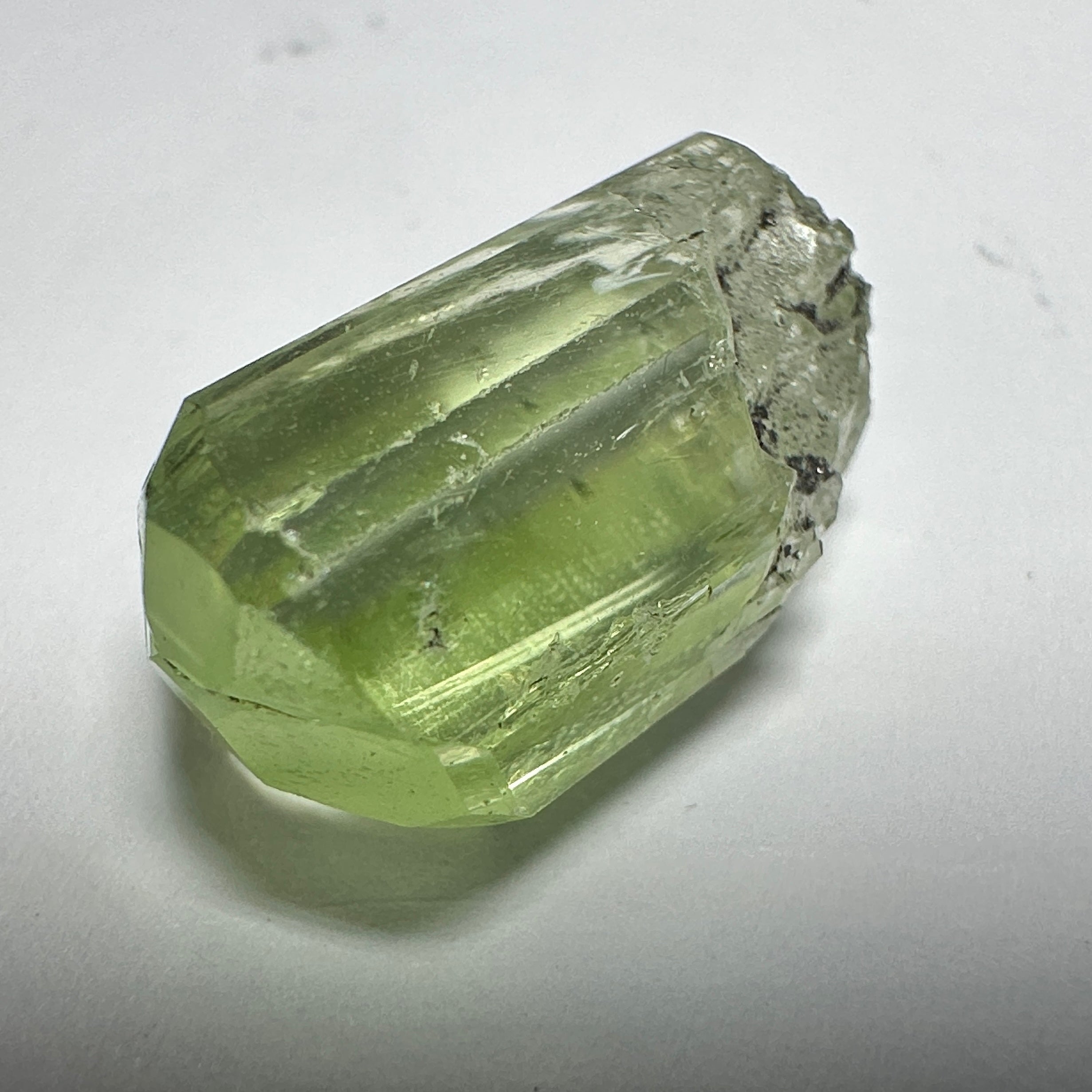 Diopside crystal, 3.3gm, Merelani, Tanzania - facetable portion