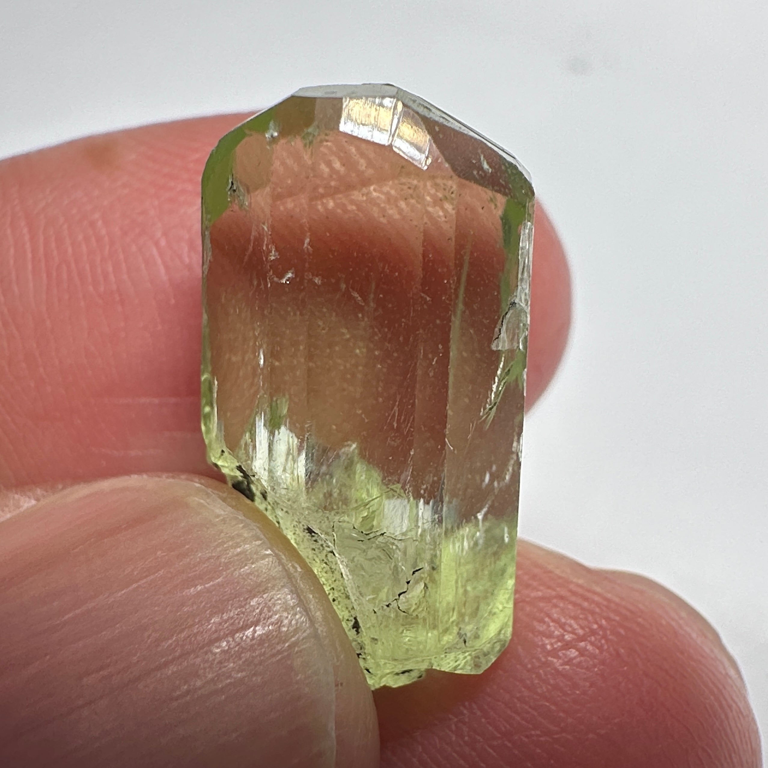 Diopside crystal, 3.3gm, Merelani, Tanzania - facetable portion