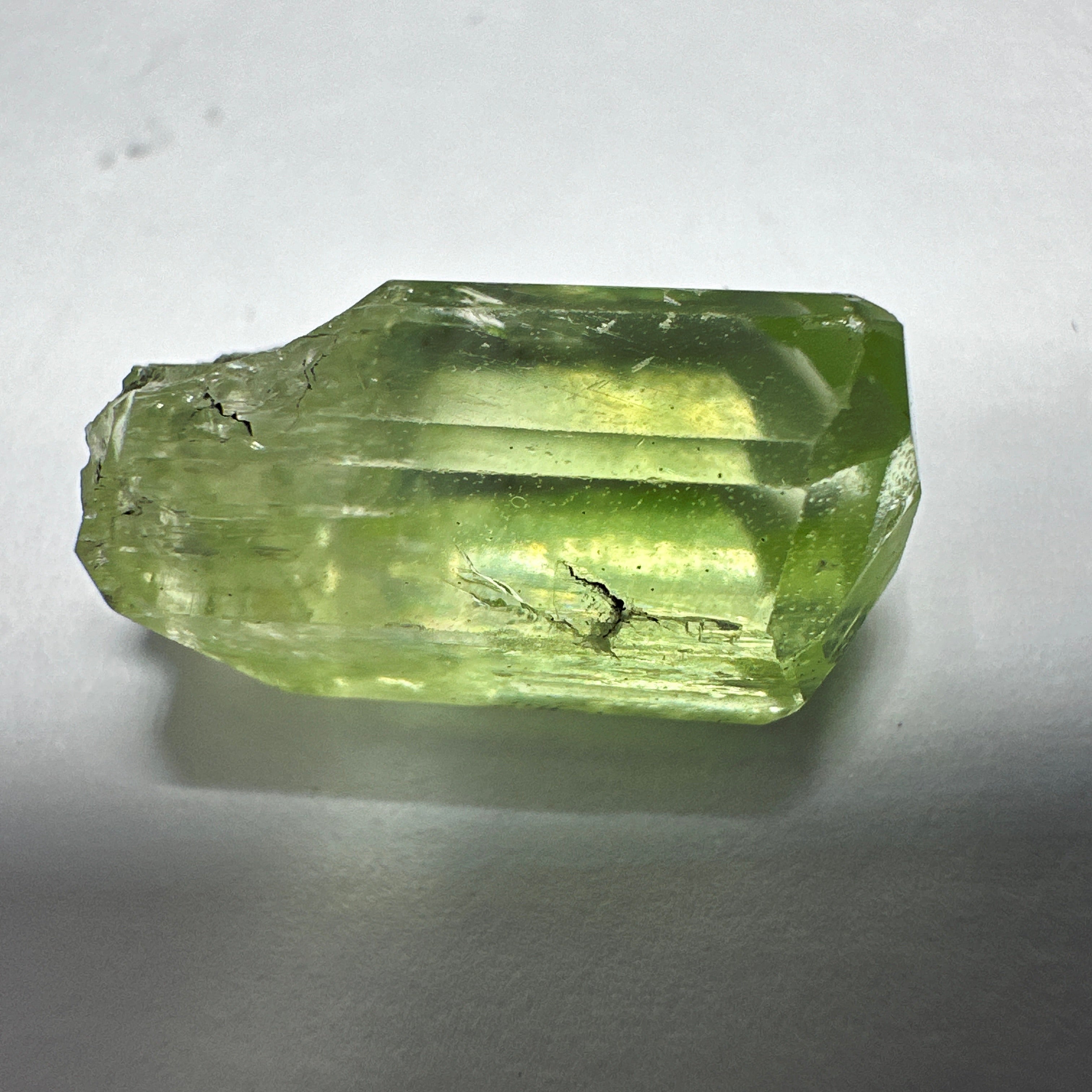 Diopside crystal, 3.3gm, Merelani, Tanzania - facetable portion