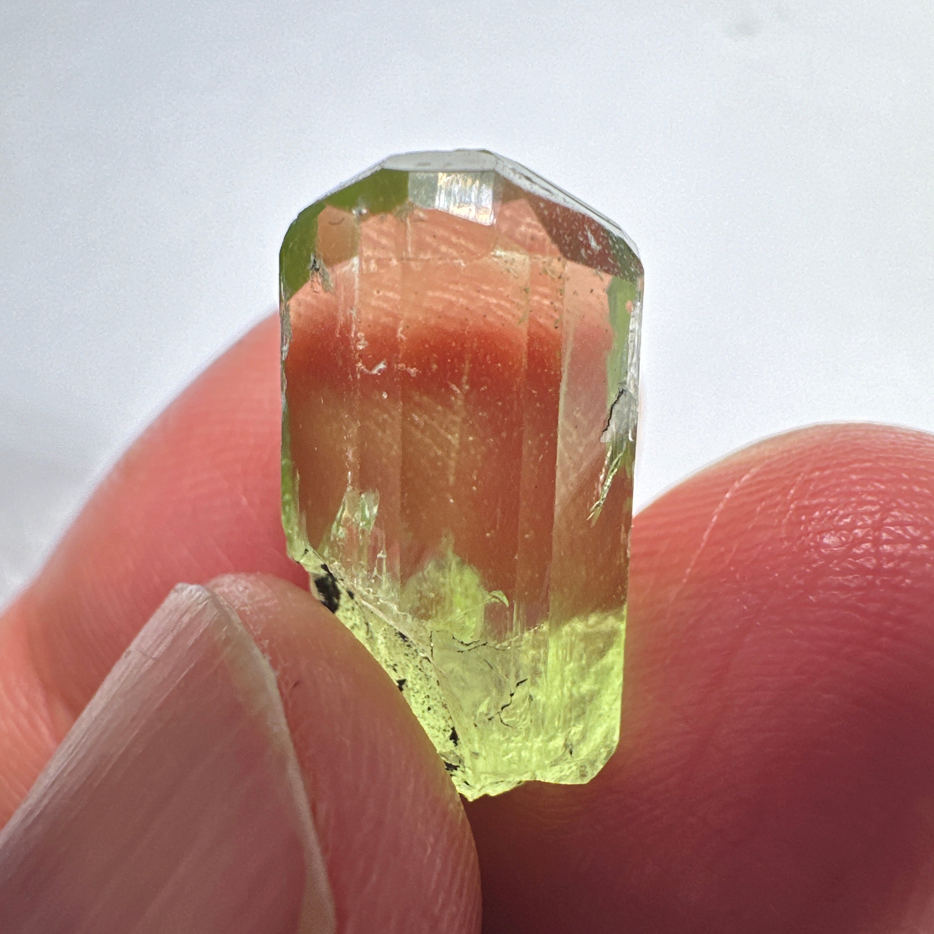 Diopside crystal, 3.3gm, Merelani, Tanzania - facetable portion