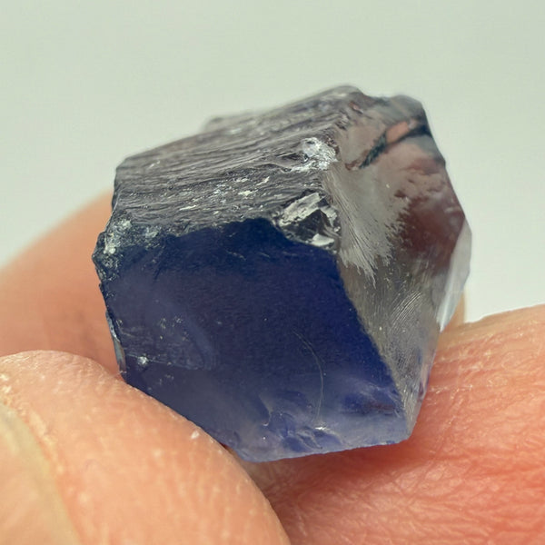 Iolite, 7.79ct, Tanzania, Untreated Unheated, slight crack on the outside skin, will come off on faceting, rest just silky