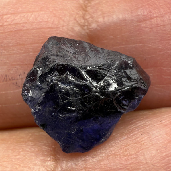 Iolite, 4.84ct, Tanzania, Untreated Unheated, slight inclusions and some white spots, has a flattish shape