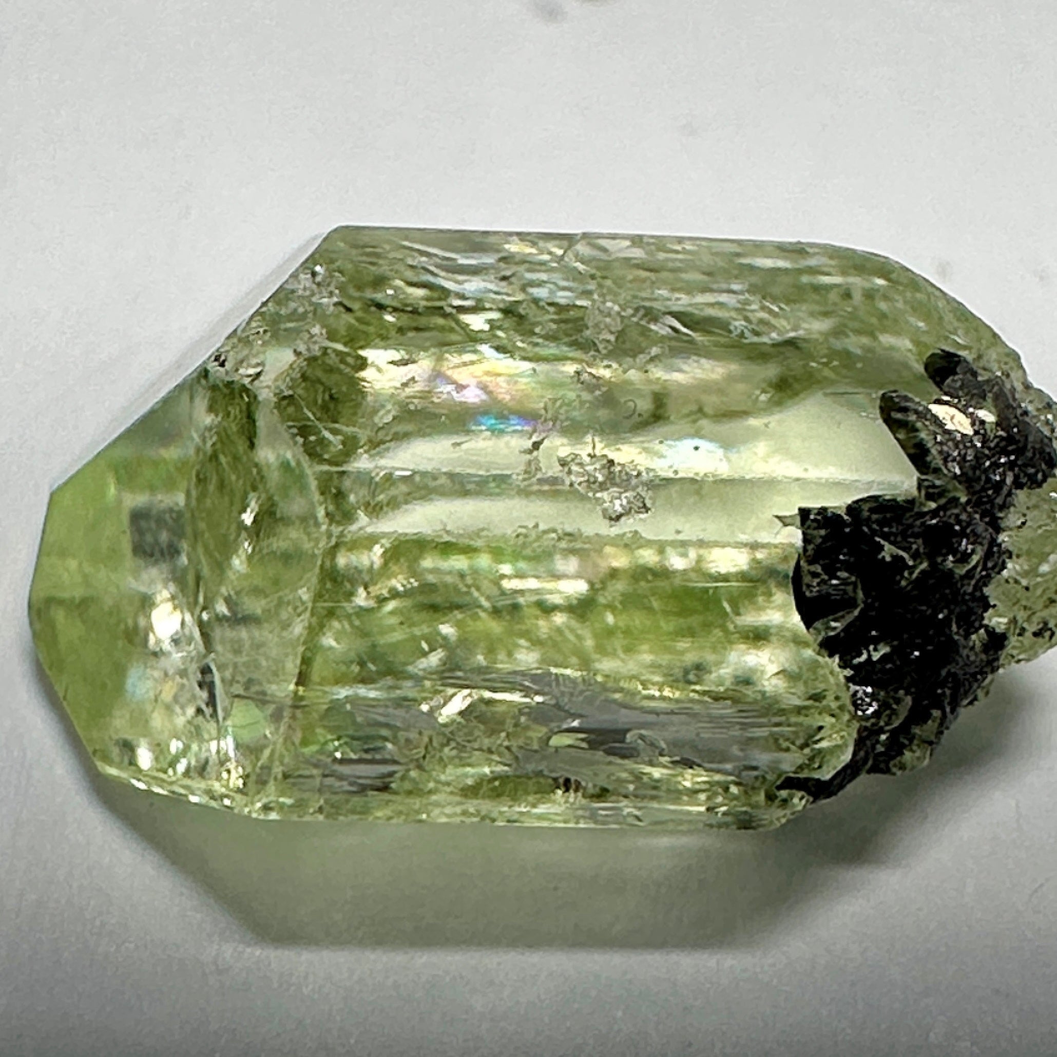 Diopside crystal, 1.3gm, Merelani, Tanzania - facetable portion