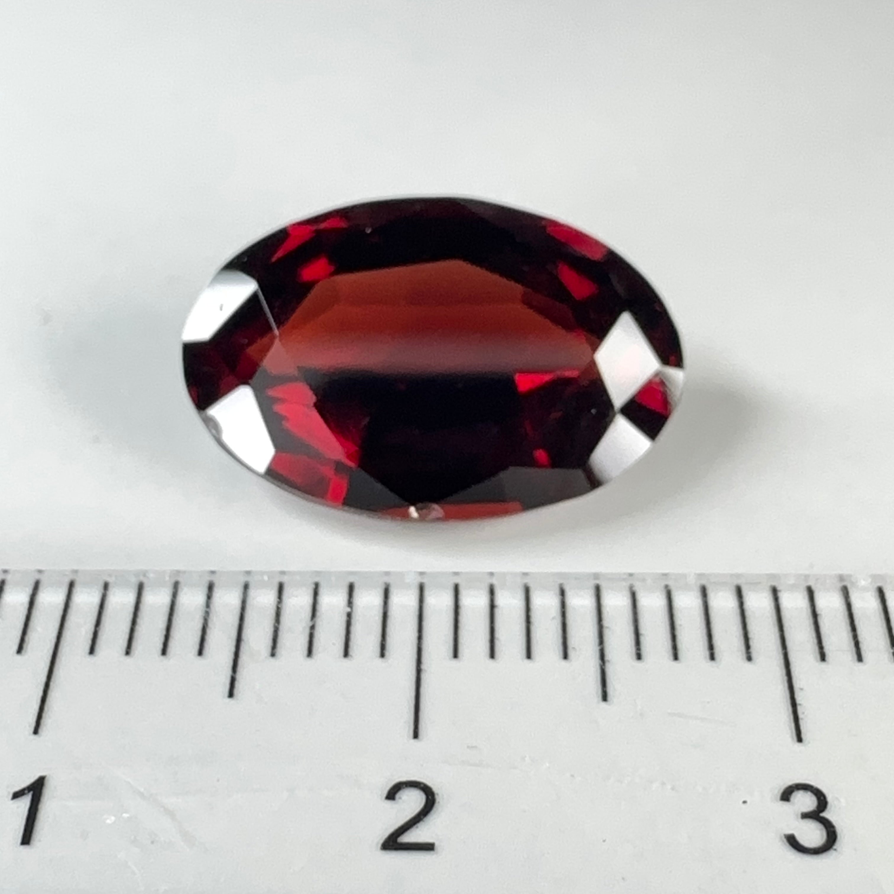 Umba Garnet, 7.09ct, Tanzania, Untreated Unheated, slight issue, see blue circle on picture