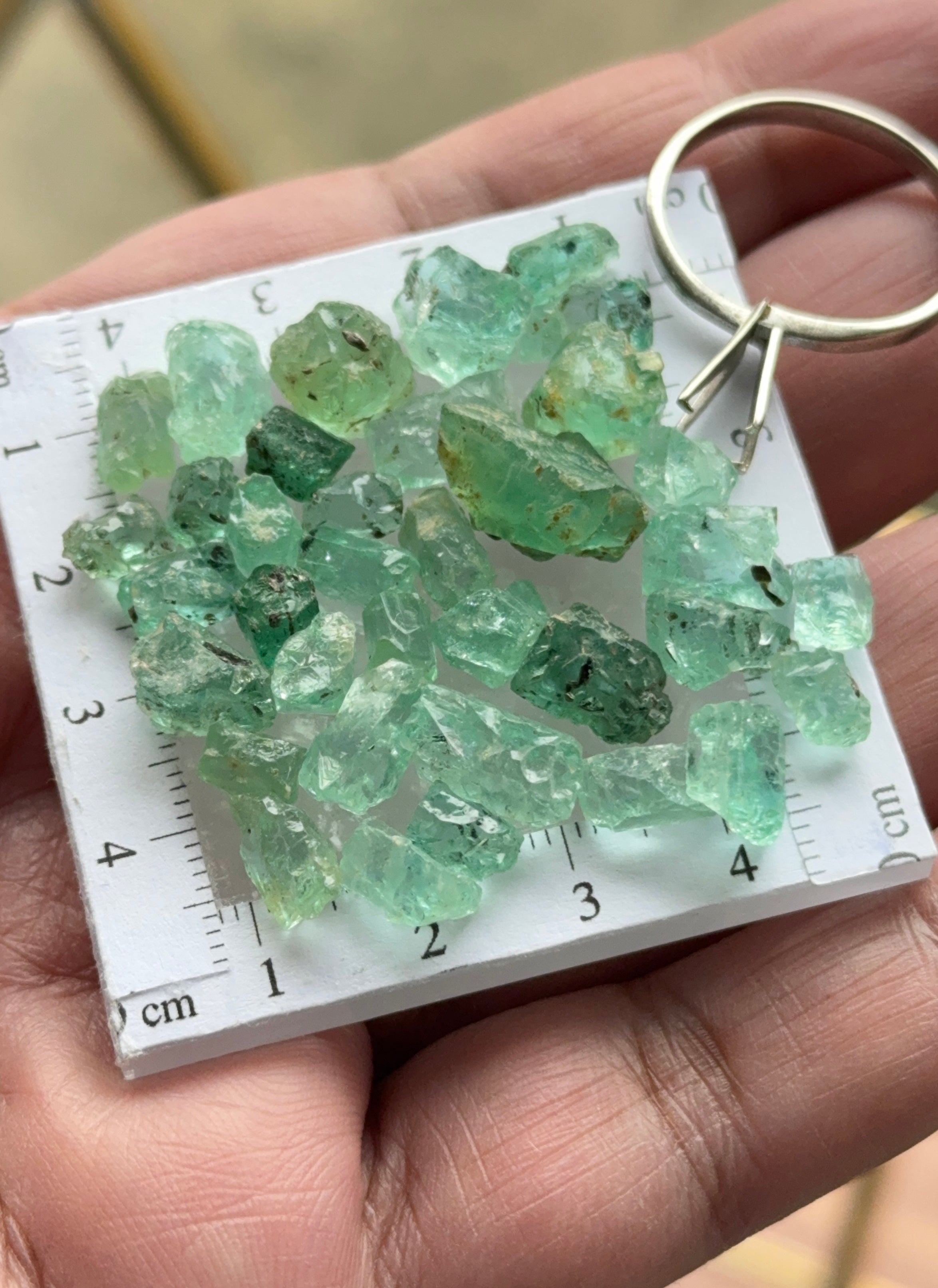 Emerald Crystal Gemmy Specimen Lot, Tanzania, Lake Manyara Mine, Faceting / Cabbing Grade, Untreated Unheated no oil, price is for the entire lot, 61.41ct total weight