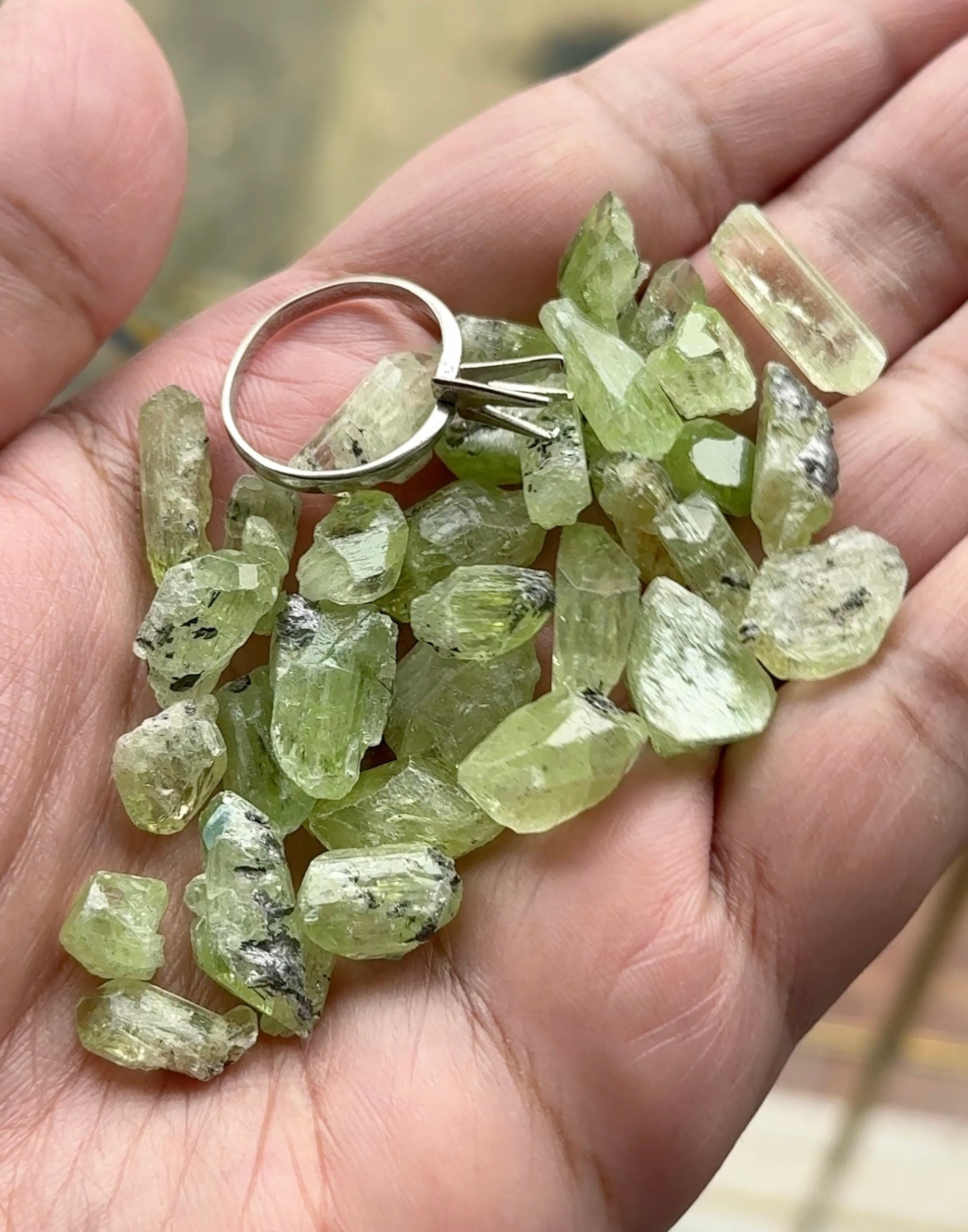 Small Chrome Vanadium Diopside Crystal Specimens, Merelani, mined with Tanzanite in the same mines, Tanzania, Specimen Grade, Untreated Unheated, price per stone on a blind pour