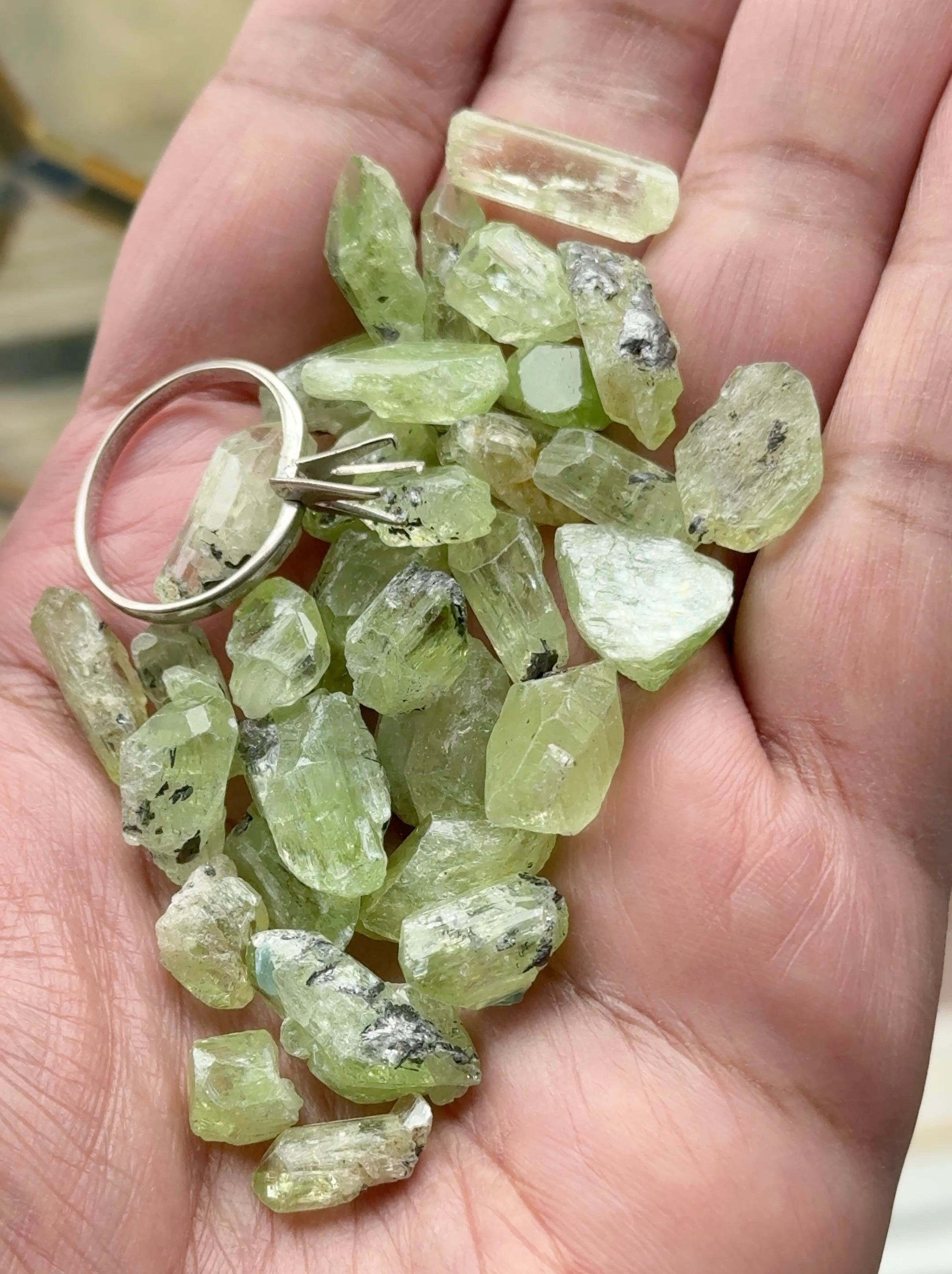 Small Chrome Vanadium Diopside Crystal Specimens, Merelani, mined with Tanzanite in the same mines, Tanzania, Specimen Grade, Untreated Unheated, price per stone on a blind pour