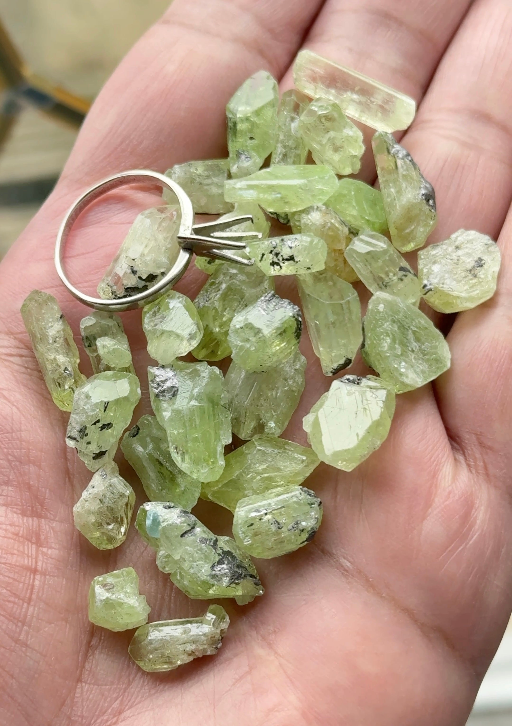 Small Chrome Vanadium Diopside Crystal Specimens, Merelani, mined with Tanzanite in the same mines, Tanzania, Specimen Grade, Untreated Unheated, price per stone on a blind pour