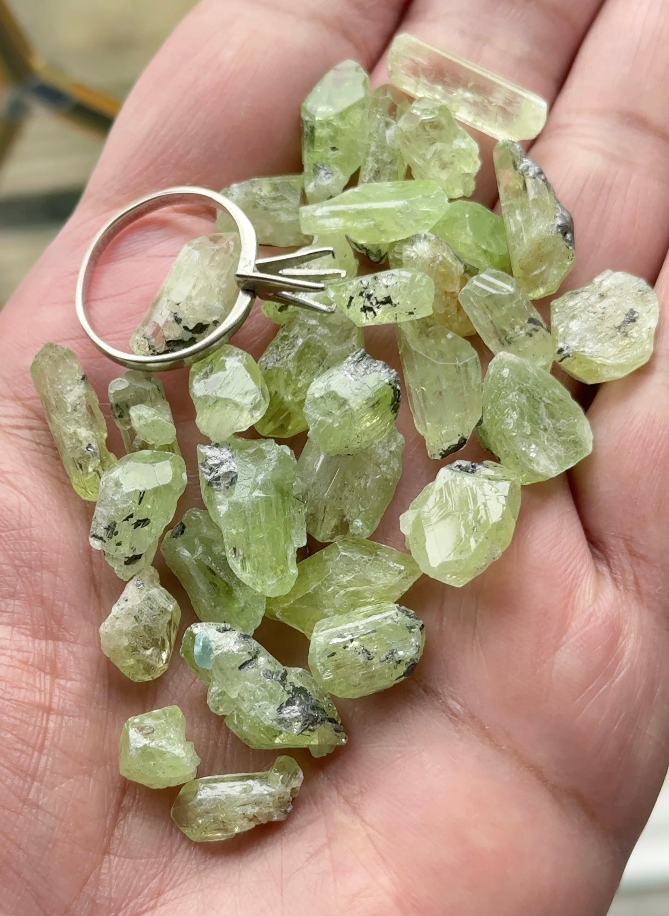 Small Chrome Vanadium Diopside Crystal Specimens, Merelani, mined with Tanzanite in the same mines, Tanzania, Specimen Grade, Untreated Unheated, price per stone on a blind pour