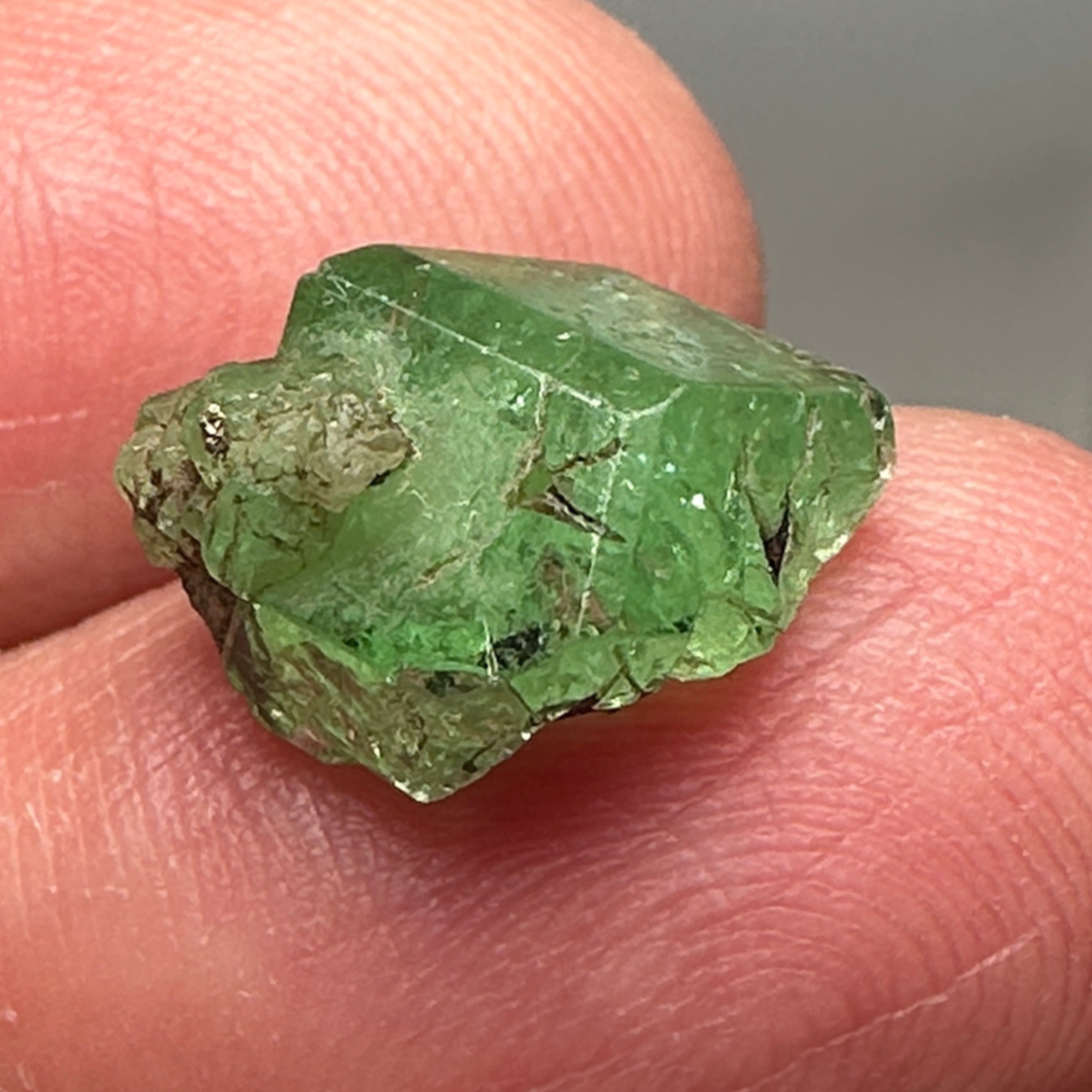 Tsavorite Crystal, 7.28ct, Merelani. Tanzania, Untreated Unheated