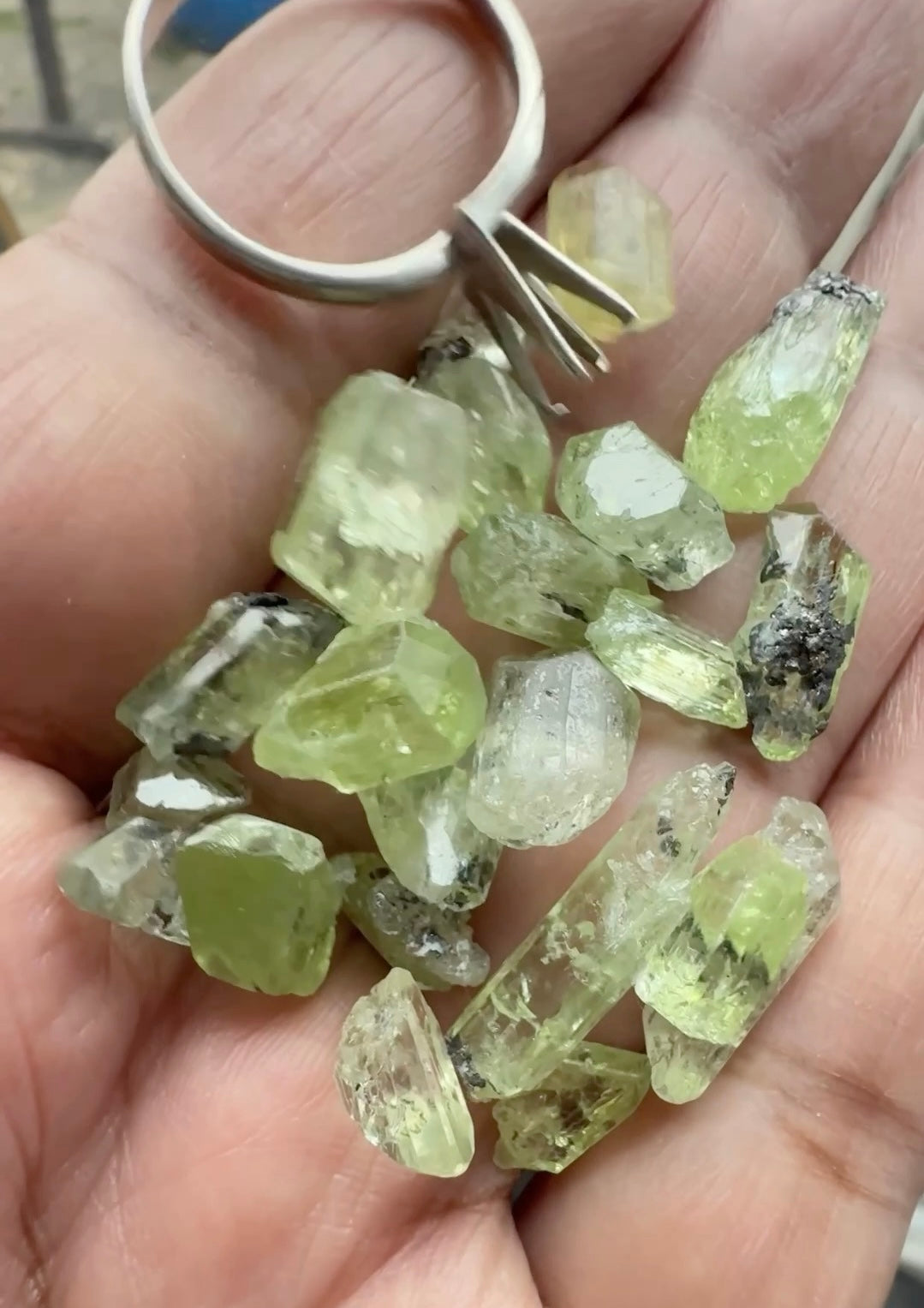 Small and Gemmy Chrome Vanadium Diopside Crystal Specimens, Merelani, mined with Tanzanite in the same mines, Tanzania, Specimen Grade, Untreated Unheated, price per stone on a blind pour