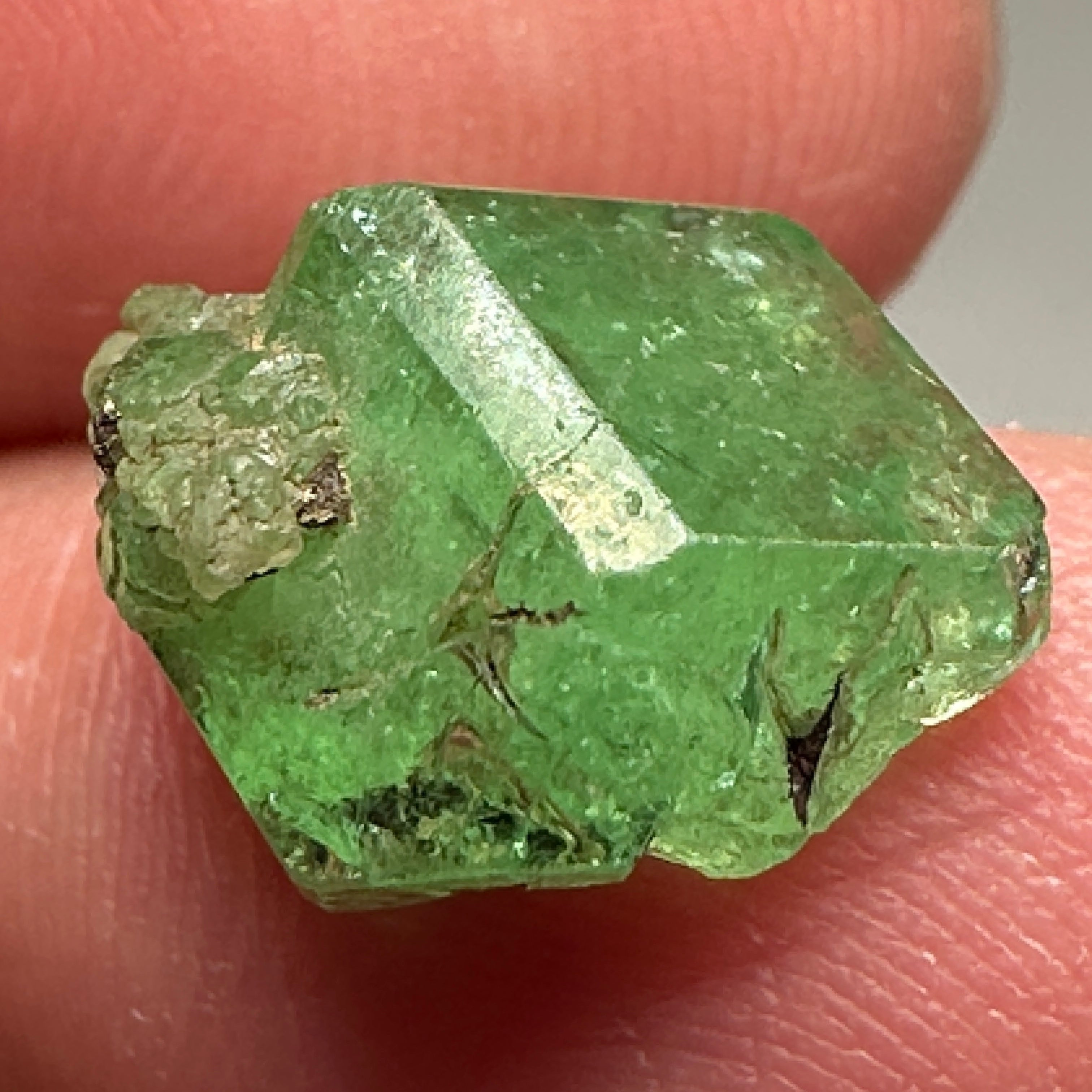 Tsavorite Crystal, 7.28ct, Merelani. Tanzania, Untreated Unheated