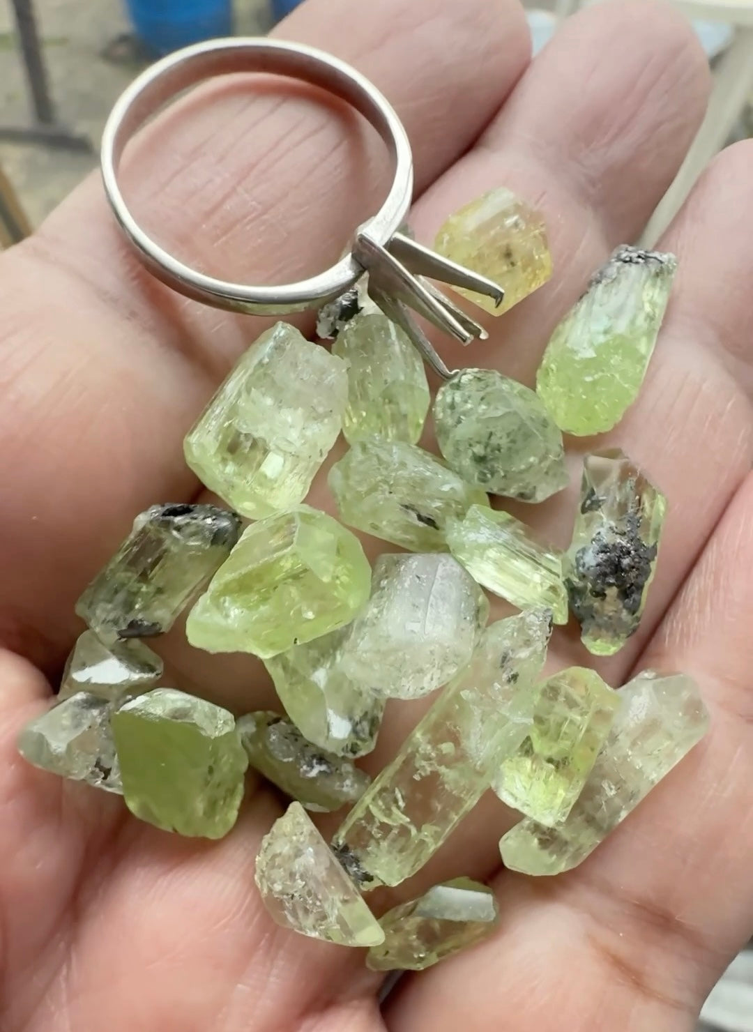 Small and Gemmy Chrome Vanadium Diopside Crystal Specimens, Merelani, mined with Tanzanite in the same mines, Tanzania, Specimen Grade, Untreated Unheated, price per stone on a blind pour