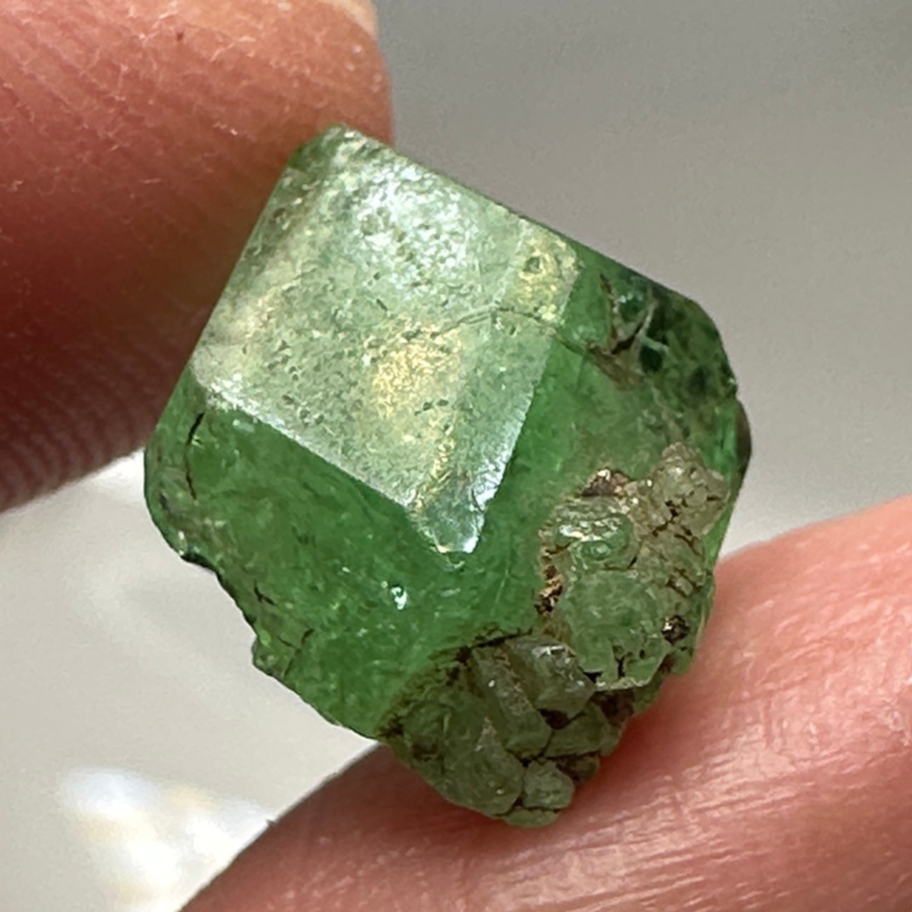 Tsavorite Crystal, 7.28ct, Merelani. Tanzania, Untreated Unheated