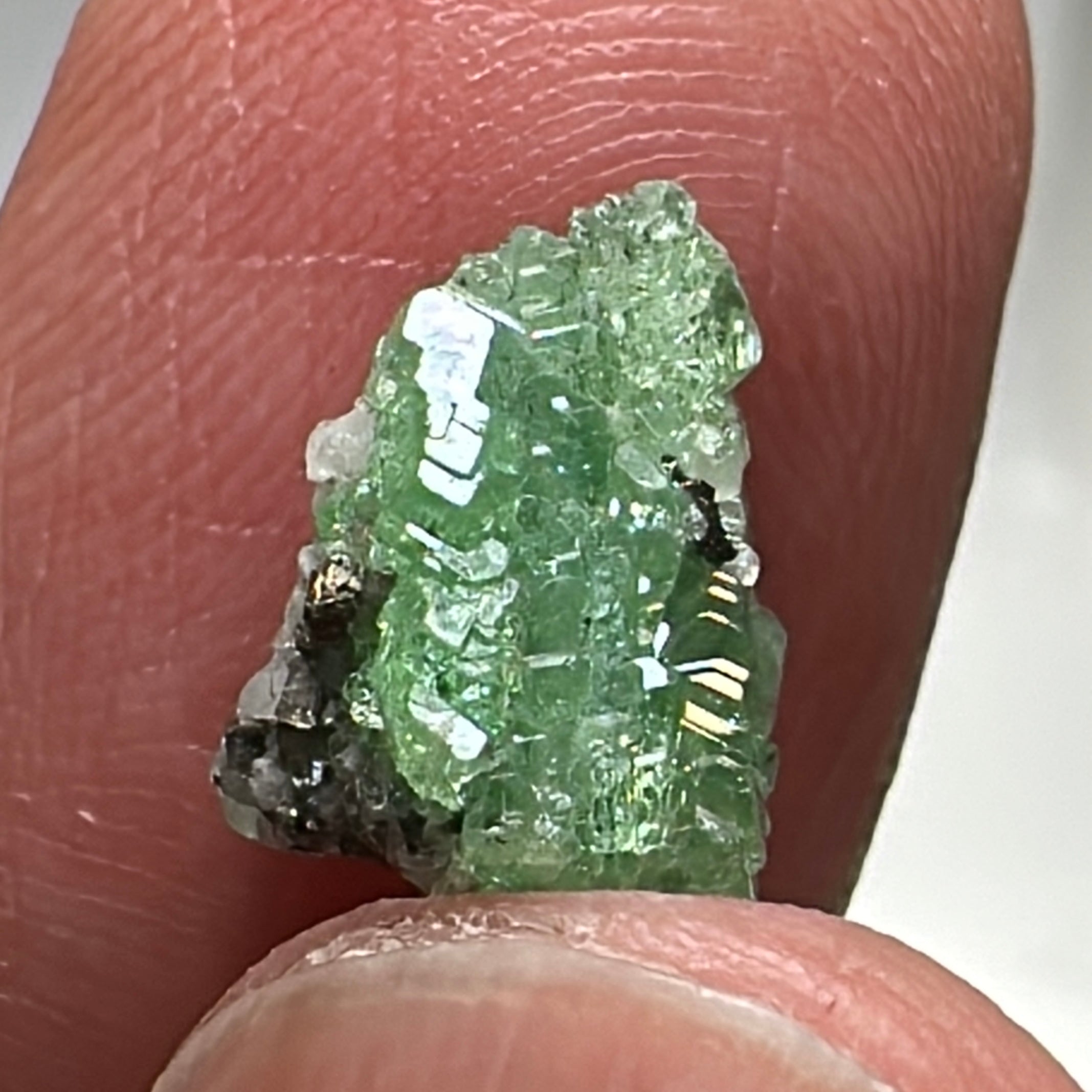 Tsavorite Crystal, 3.89ct, Merelani. Tanzania, Untreated Unheated