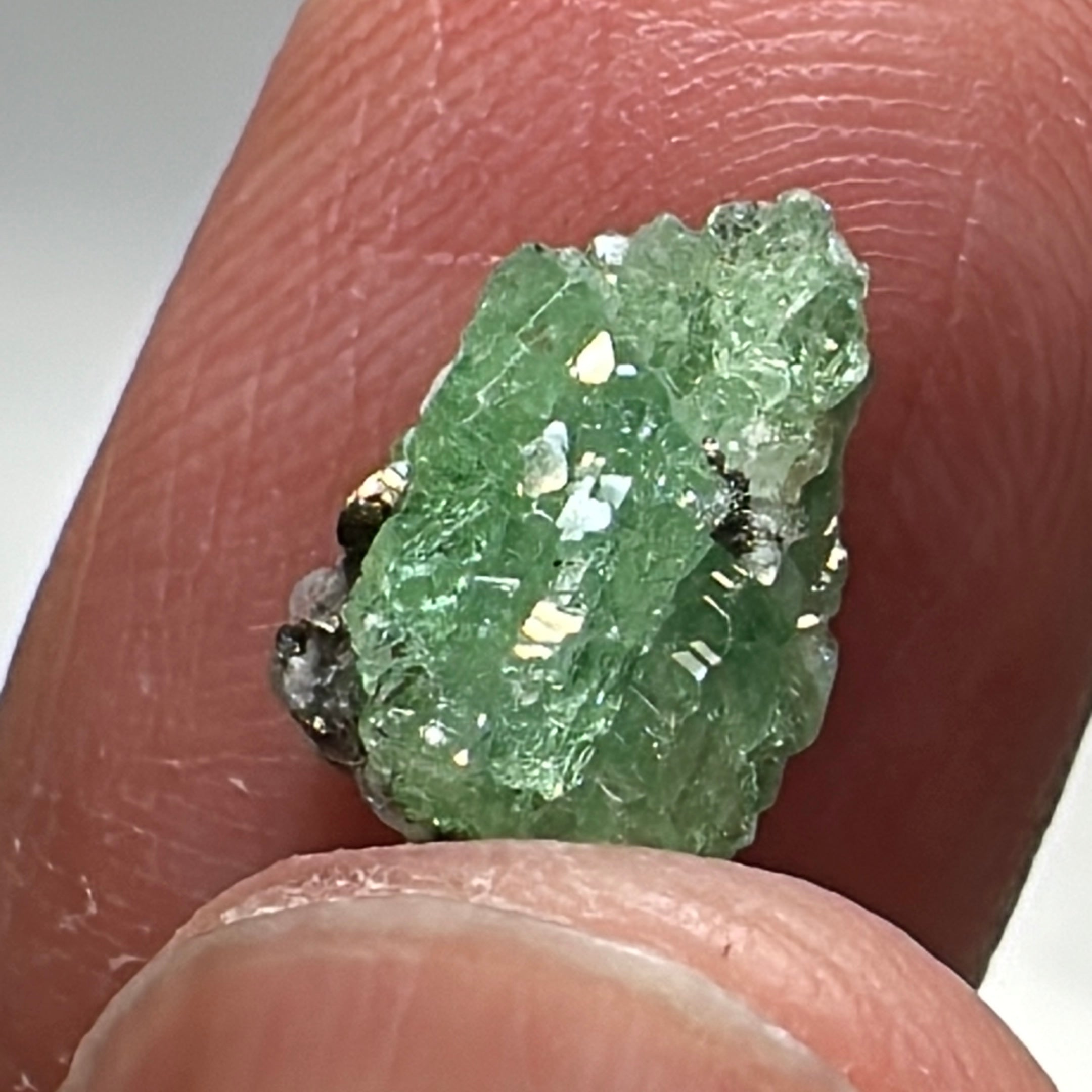 Tsavorite Crystal, 3.89ct, Merelani. Tanzania, Untreated Unheated