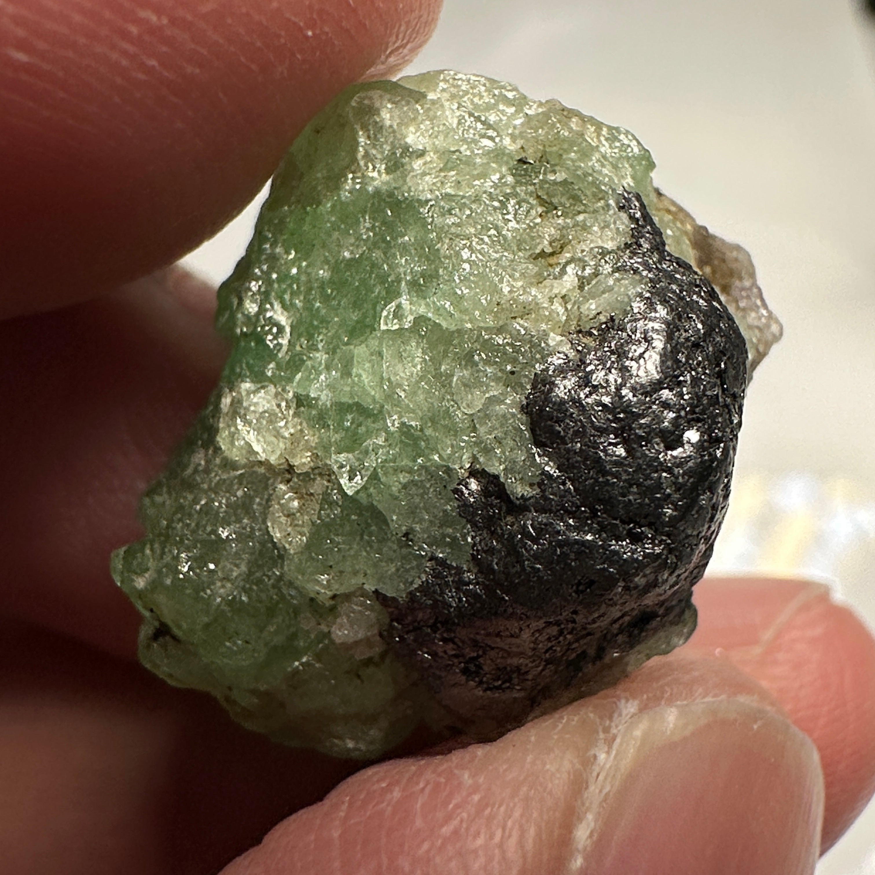 Tsavorite Crystal on Matrix. 31.22ct, Merelani. Tanzania, Untreated Unheated