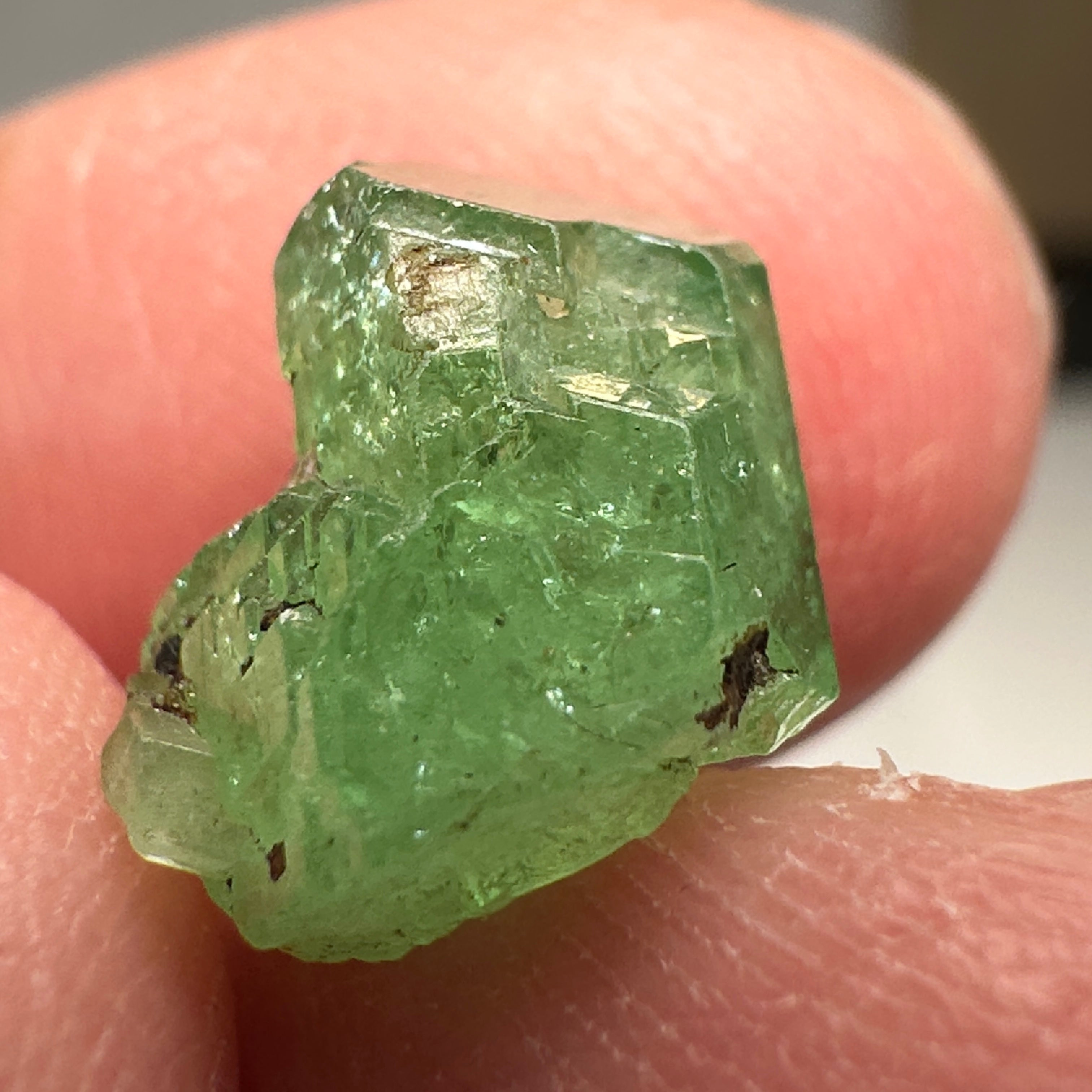 Tsavorite Crystal, 5.84ct, Merelani. Tanzania, Untreated Unheated