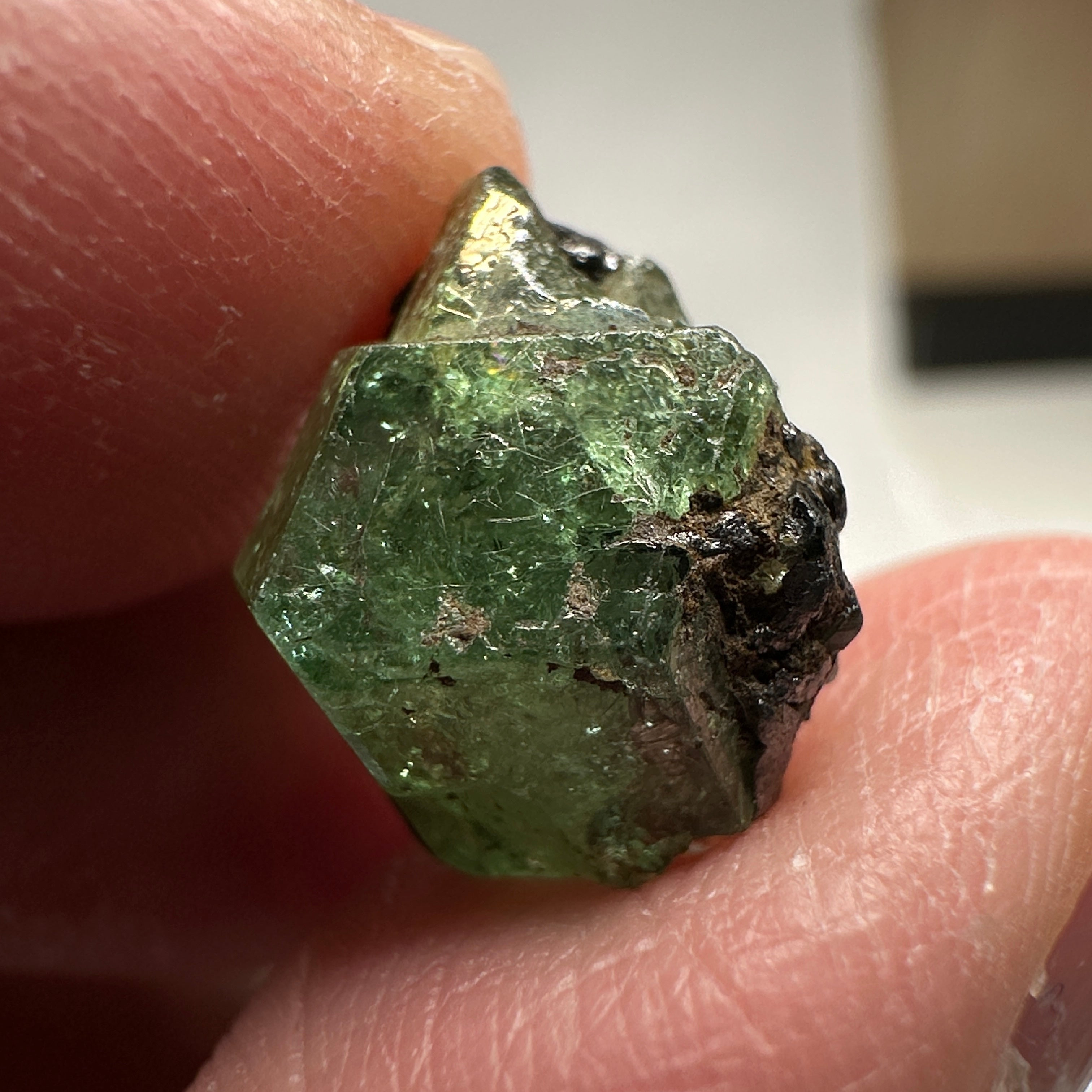 Tsavorite Crystal on Matrix. 10.72ct, Merelani. Tanzania