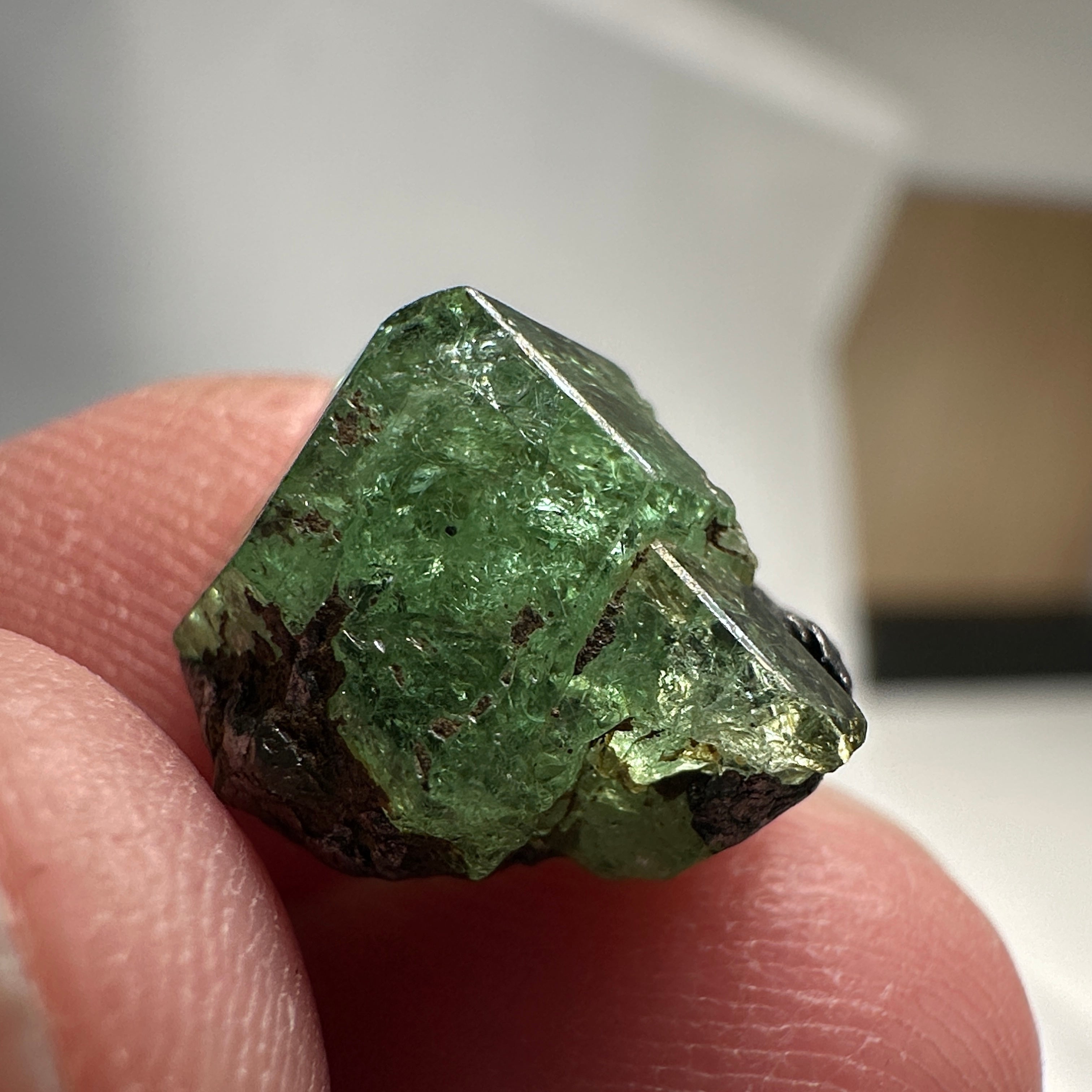 Tsavorite Crystal on Matrix. 10.72ct, Merelani. Tanzania