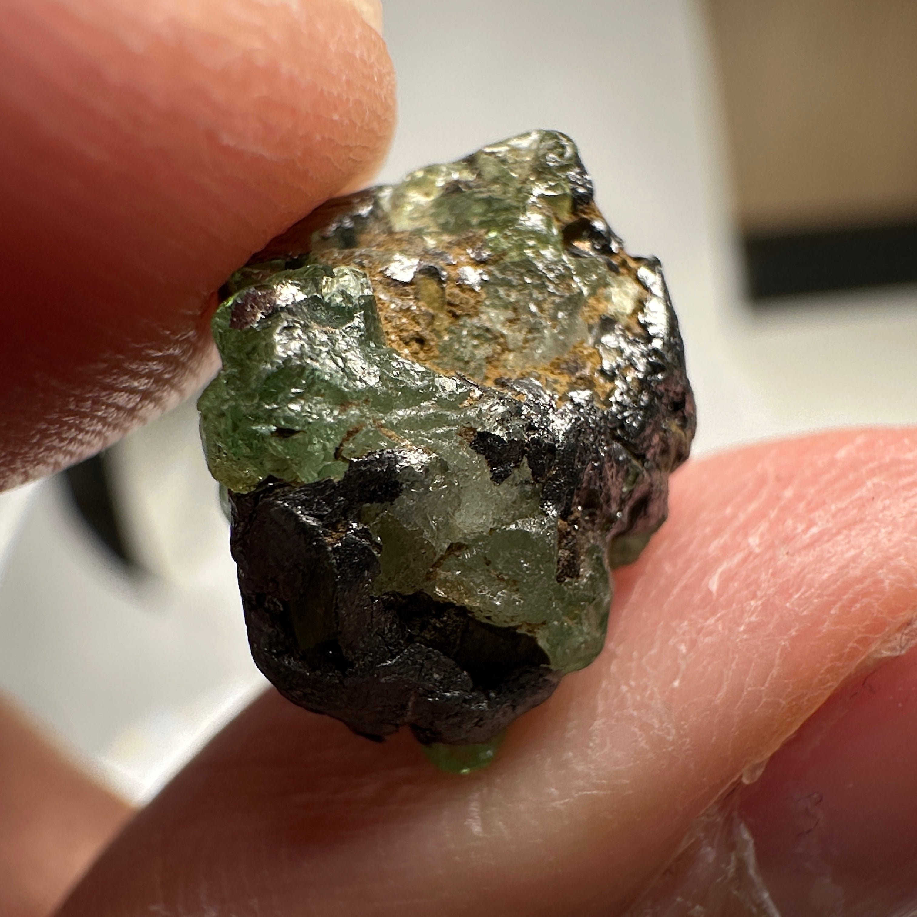 Tsavorite Crystal on Matrix. 10.72ct, Merelani. Tanzania