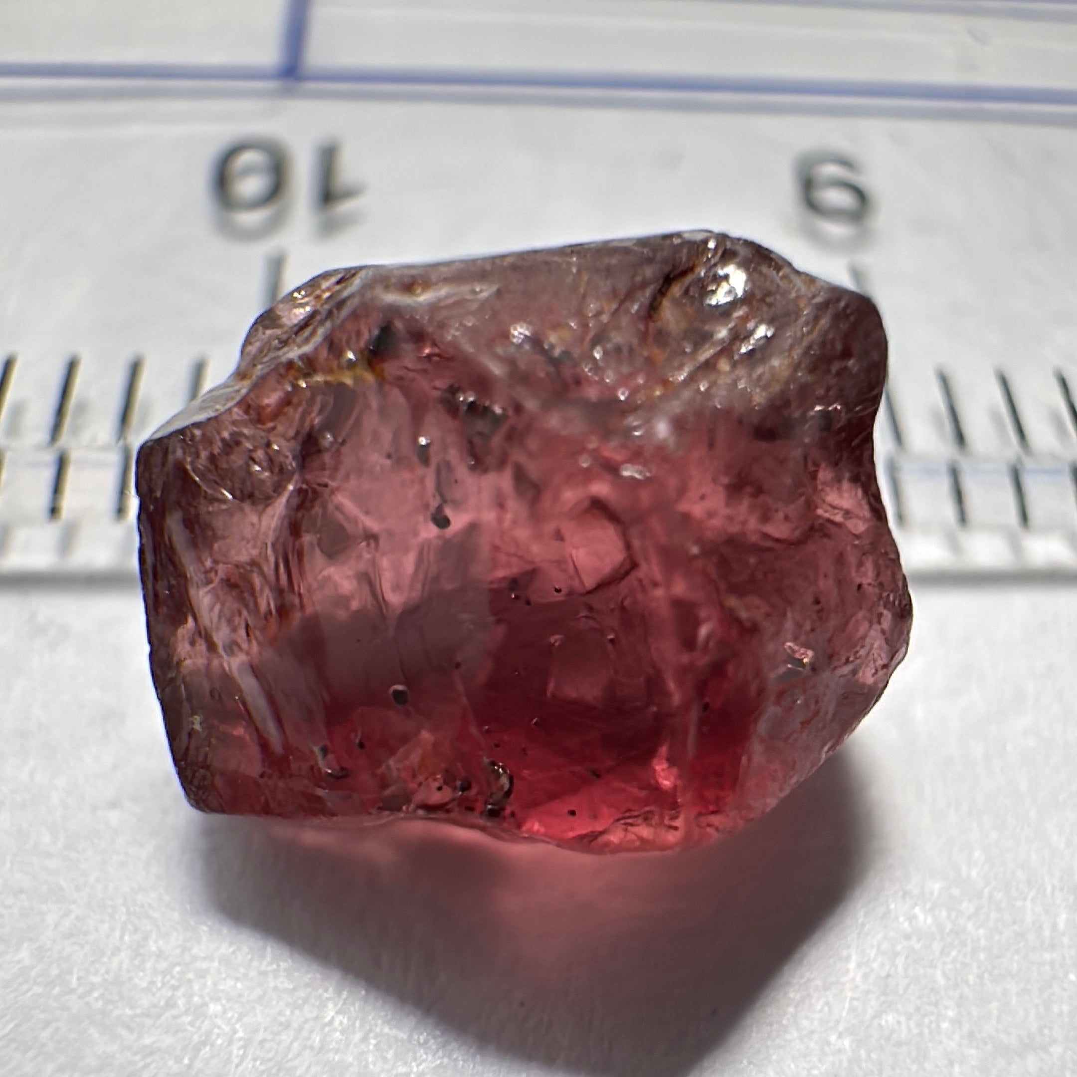 Malaya Garnet, 4.77ct, Tanzania, Untreated Unheated, spotty on the outside, see pictures