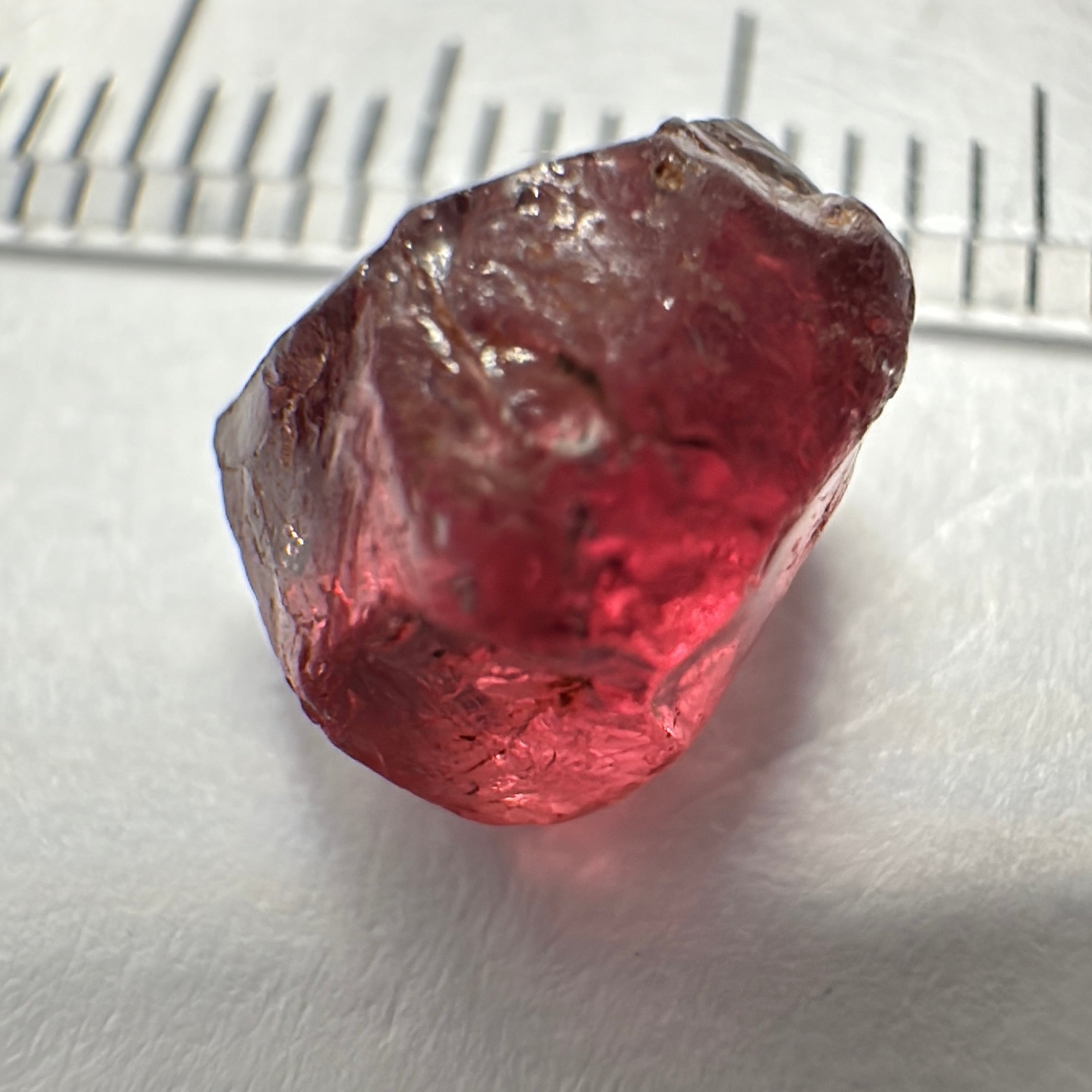 Malaya Garnet, 4.77ct, Tanzania, Untreated Unheated, spotty on the outside, see pictures