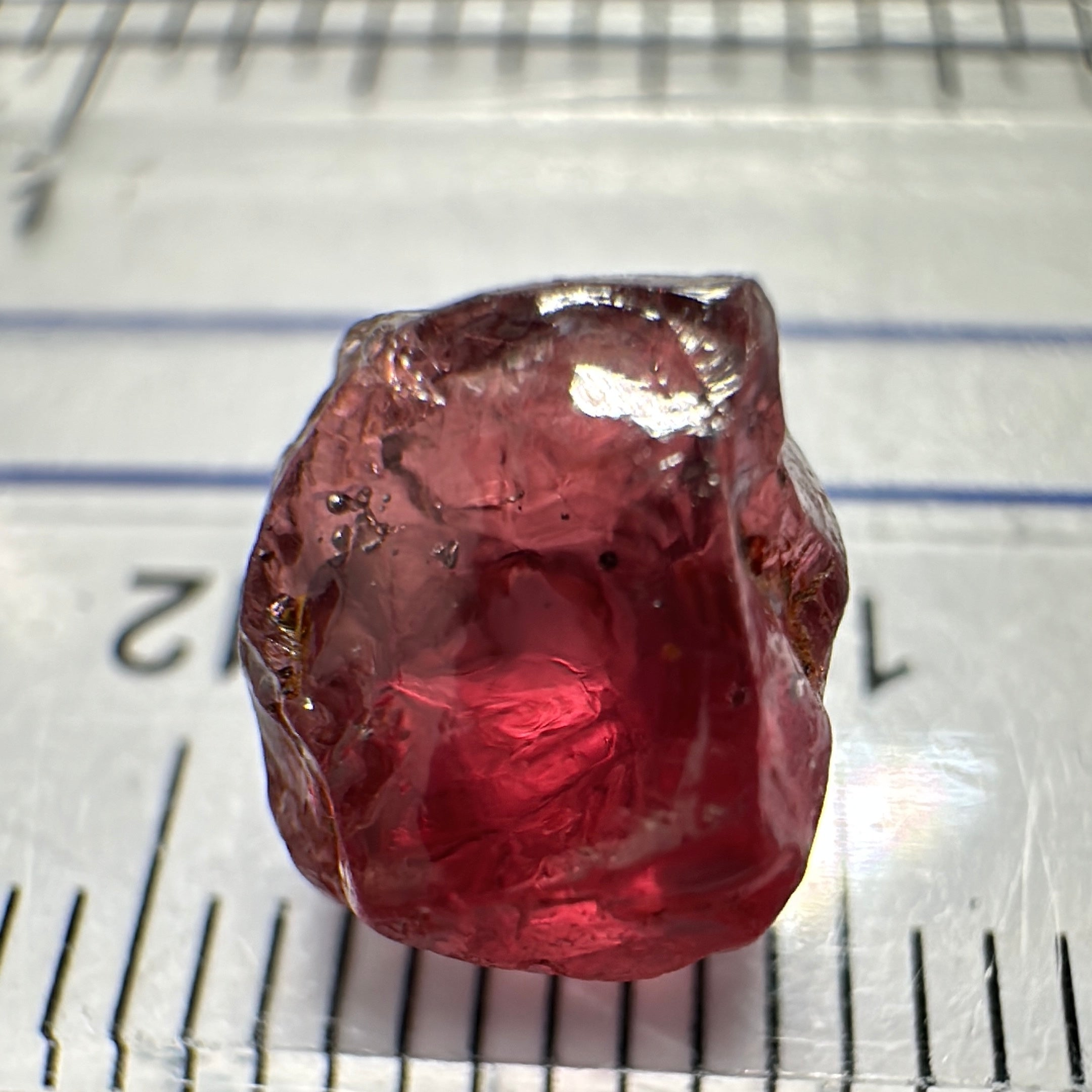 Malaya Garnet, 4.77ct, Tanzania, Untreated Unheated, spotty on the outside, see pictures