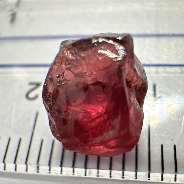 Malaya Garnet, 4.77ct, Tanzania, Untreated Unheated, spotty on the outside, see pictures