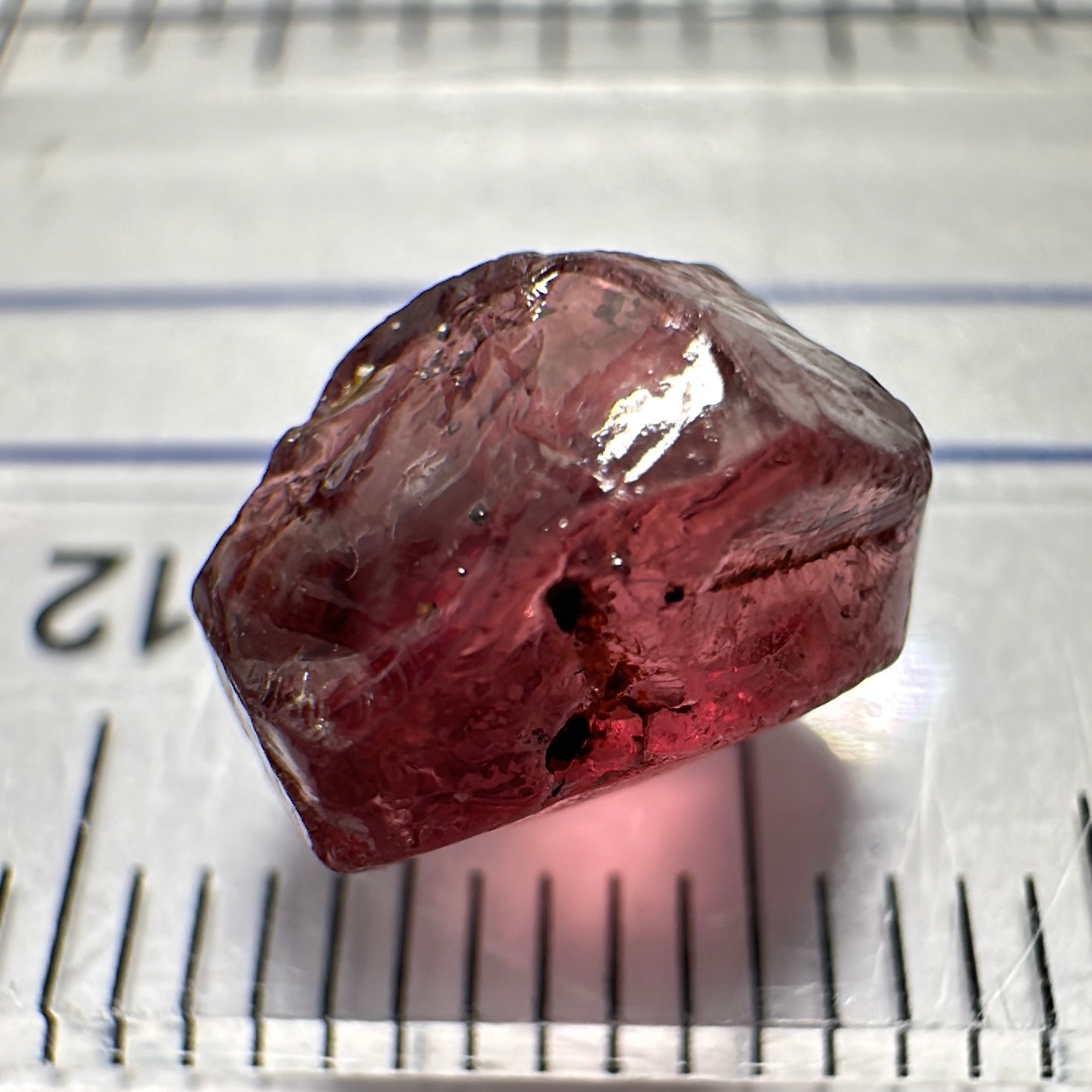 Malaya Garnet, 4.77ct, Tanzania, Untreated Unheated, spotty on the outside, see pictures