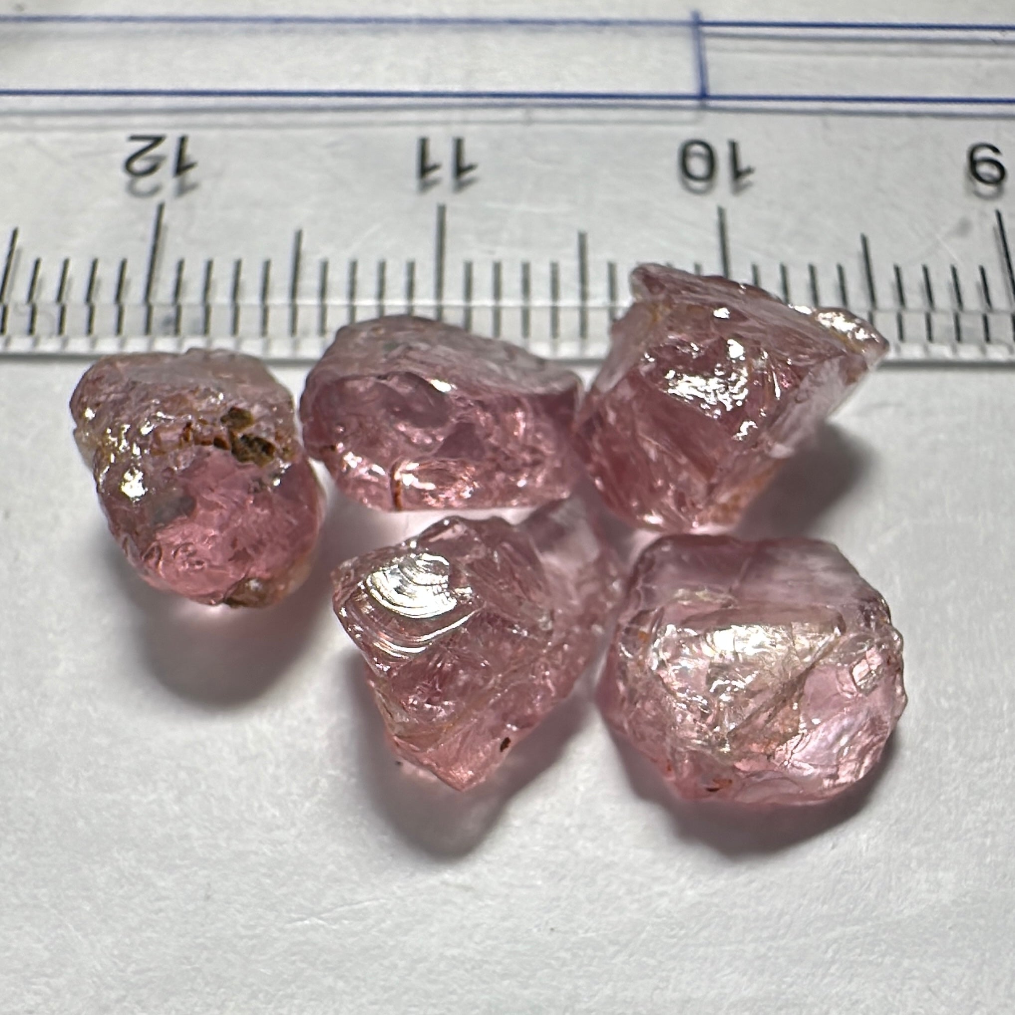 Dragon Garnet Lot, 17.81ct, 5pcs, 3.56ct average. Tanzania, Untreated Unheated, all are included stones but good as specimens