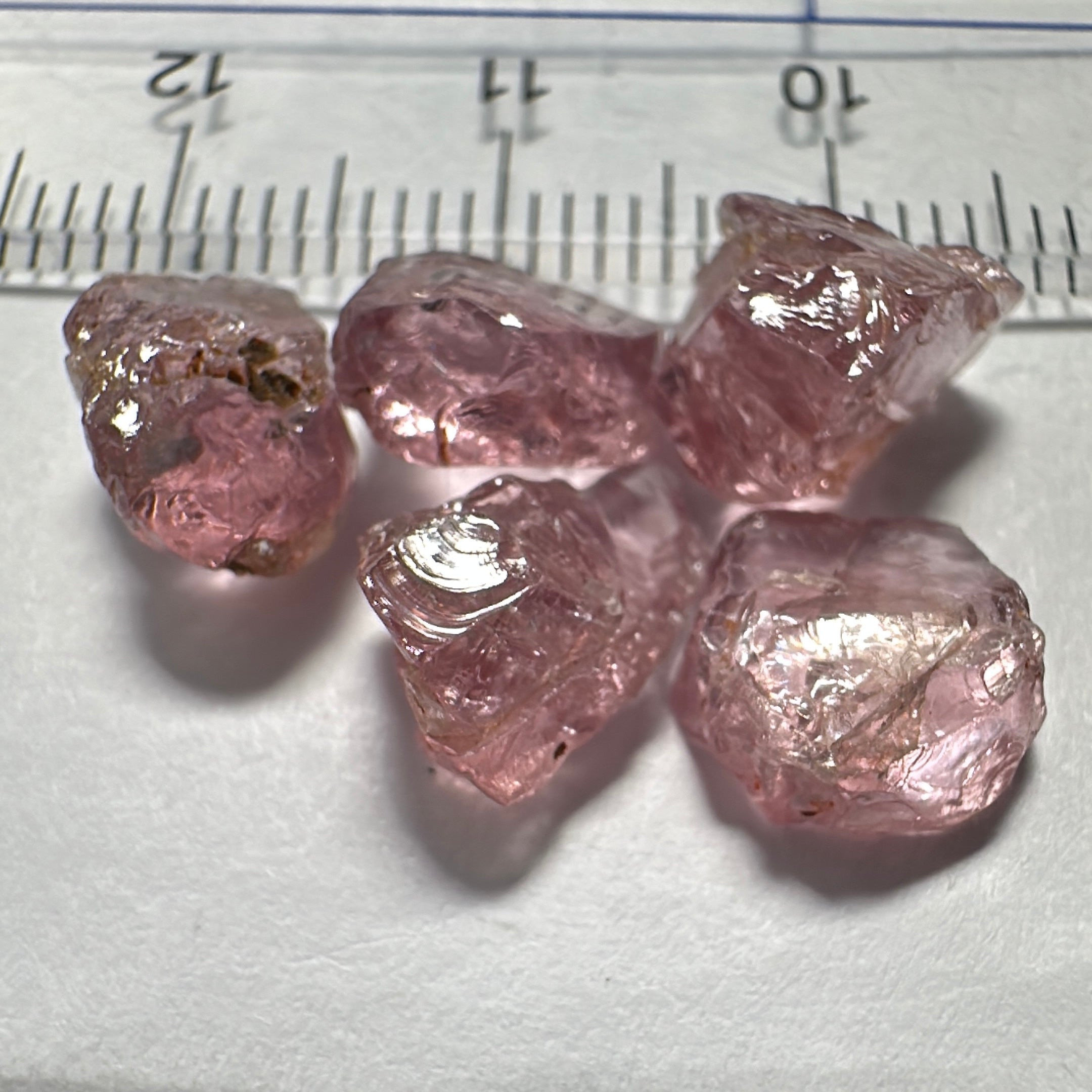 Dragon Garnet Lot, 17.81ct, 5pcs, 3.56ct average. Tanzania, Untreated Unheated, all are included stones but good as specimens