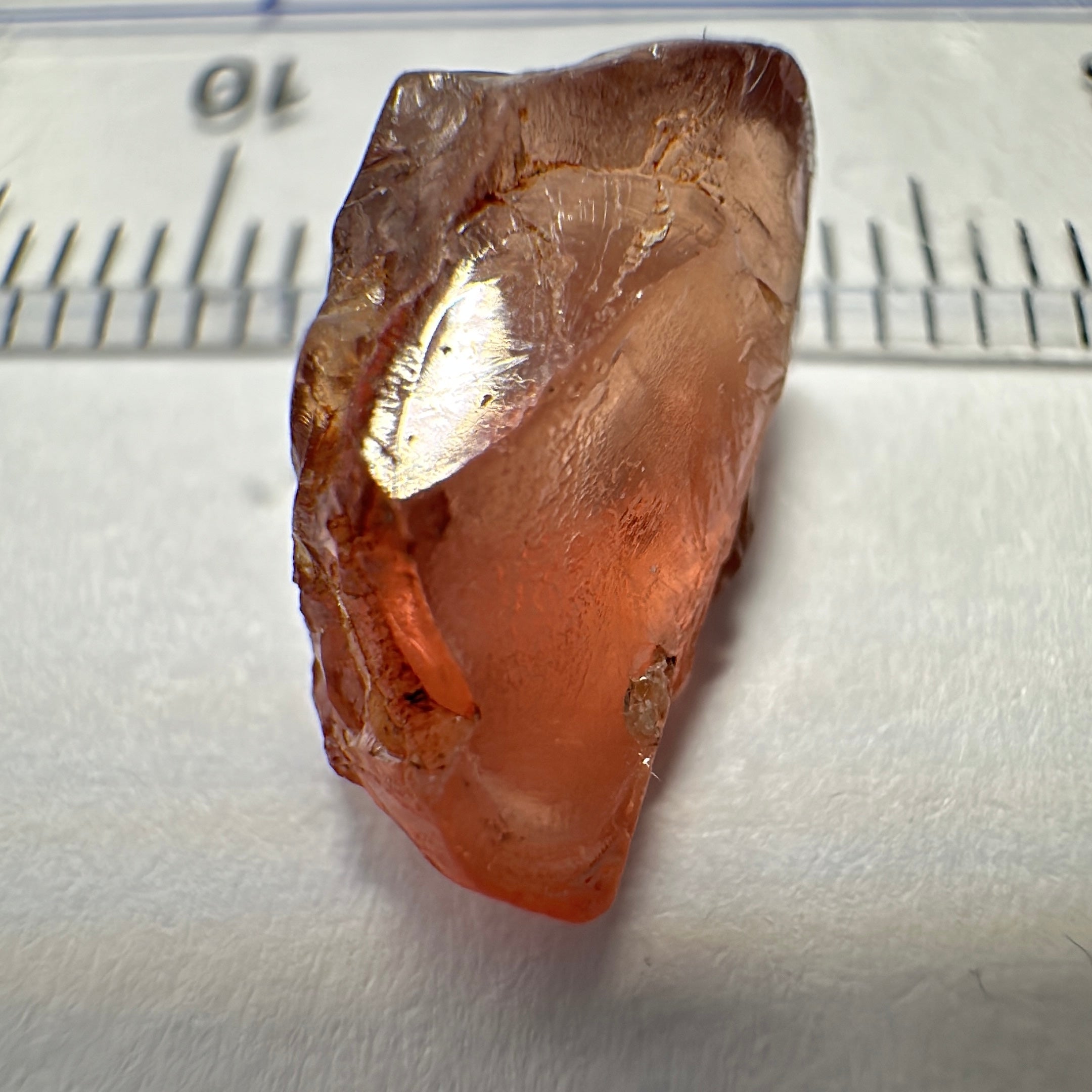 Peach Malaya Garnet, 6.41ct, vvs-if, Unheated Untreated, Umba Valley Tanzania