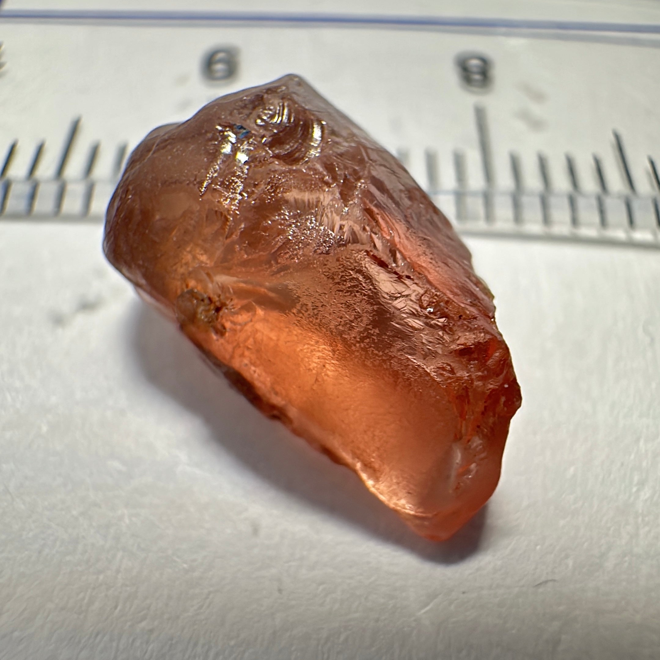 Peach Malaya Garnet, 6.41ct, vvs-if, Unheated Untreated, Umba Valley Tanzania