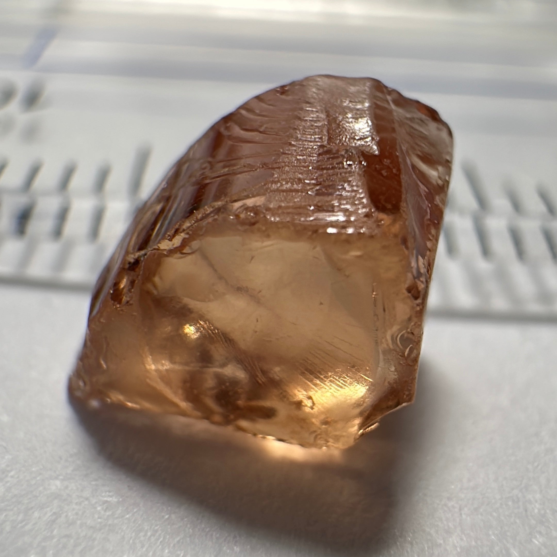 Peach Malaya Garnet, 3.39ct, vvs-if, Unheated Untreated, Umba Valley Tanzania