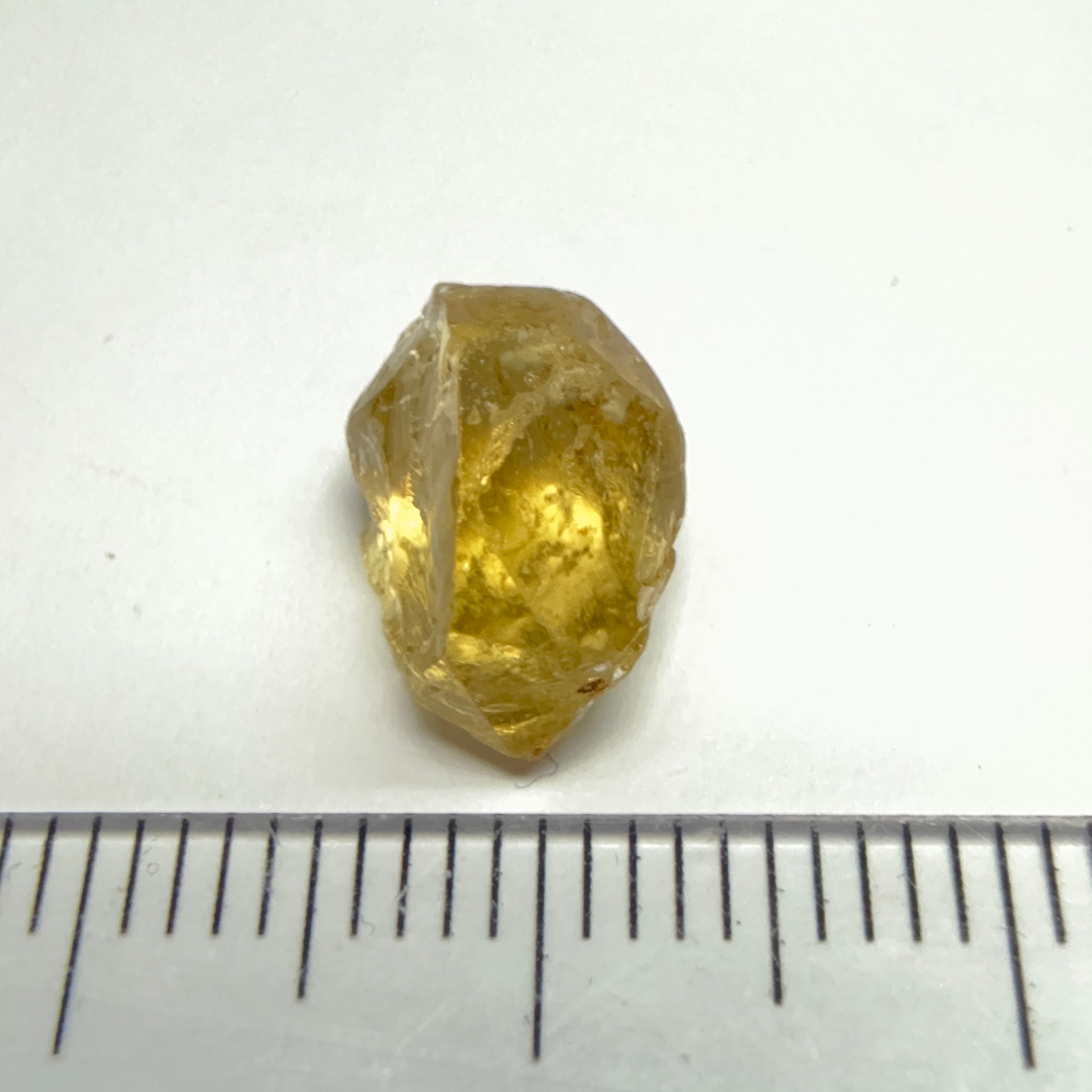 Yellow Tourmaline Crystal, 4.53ct, VVS-IF, Tanzania, Untreated Unheated. 10.2 x 7 x 6mm
