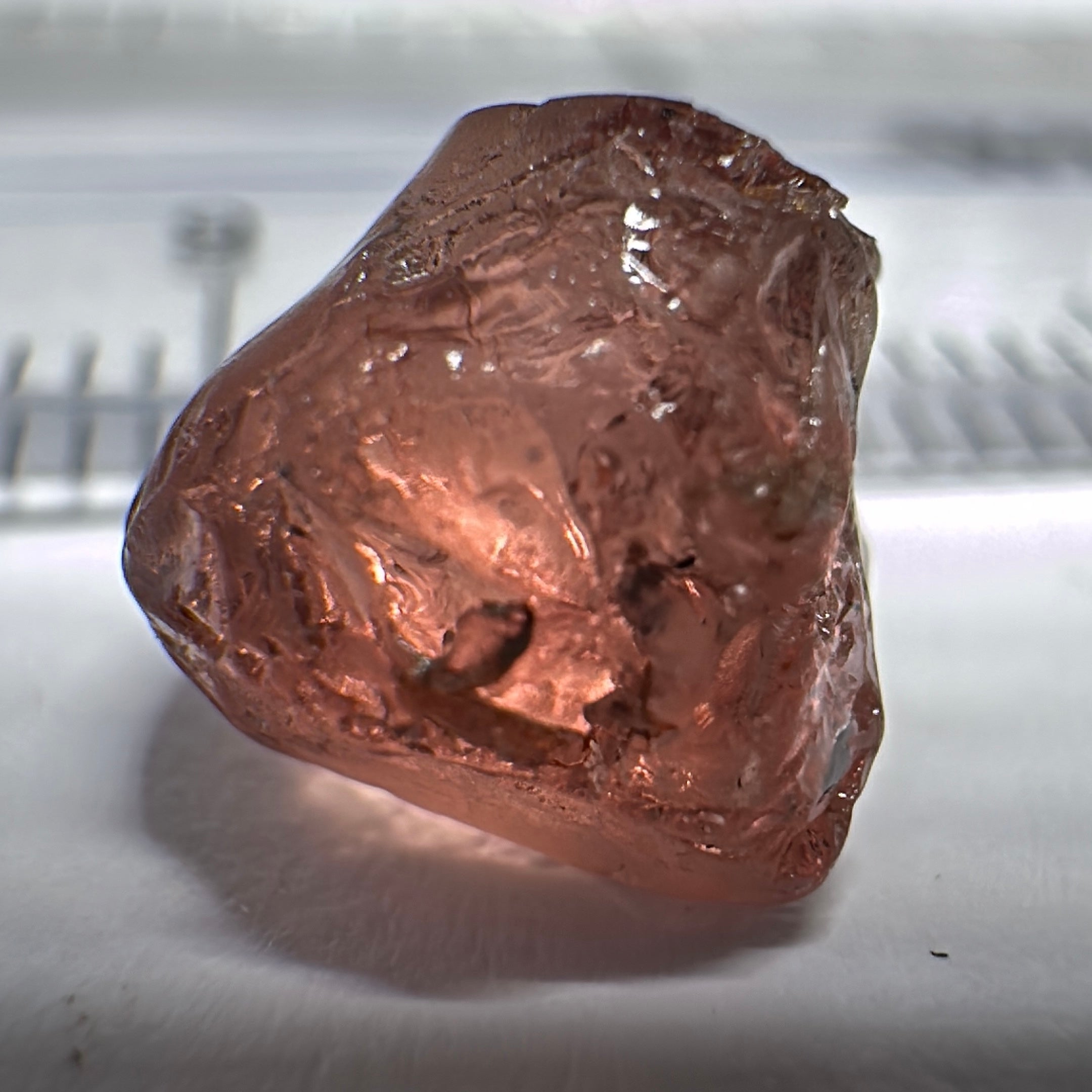 Peach Malaya Garnet, 5.44ct, couple of spots inside, Unheated Untreated, Umba Valley Tanzania