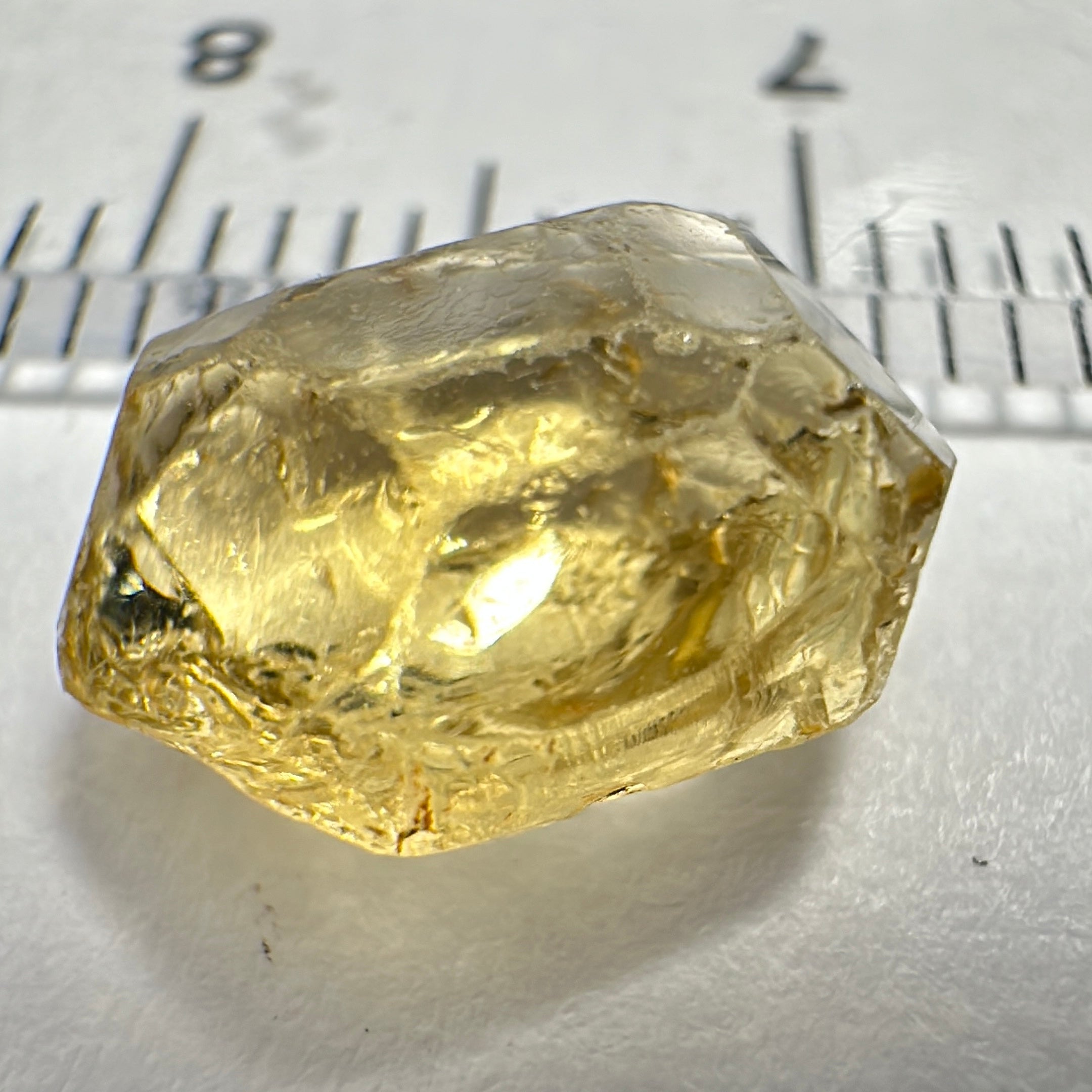 Yellow Tourmaline Crystal, 3.43ct, VVS-IF, Tanzania, Untreated Unheated.