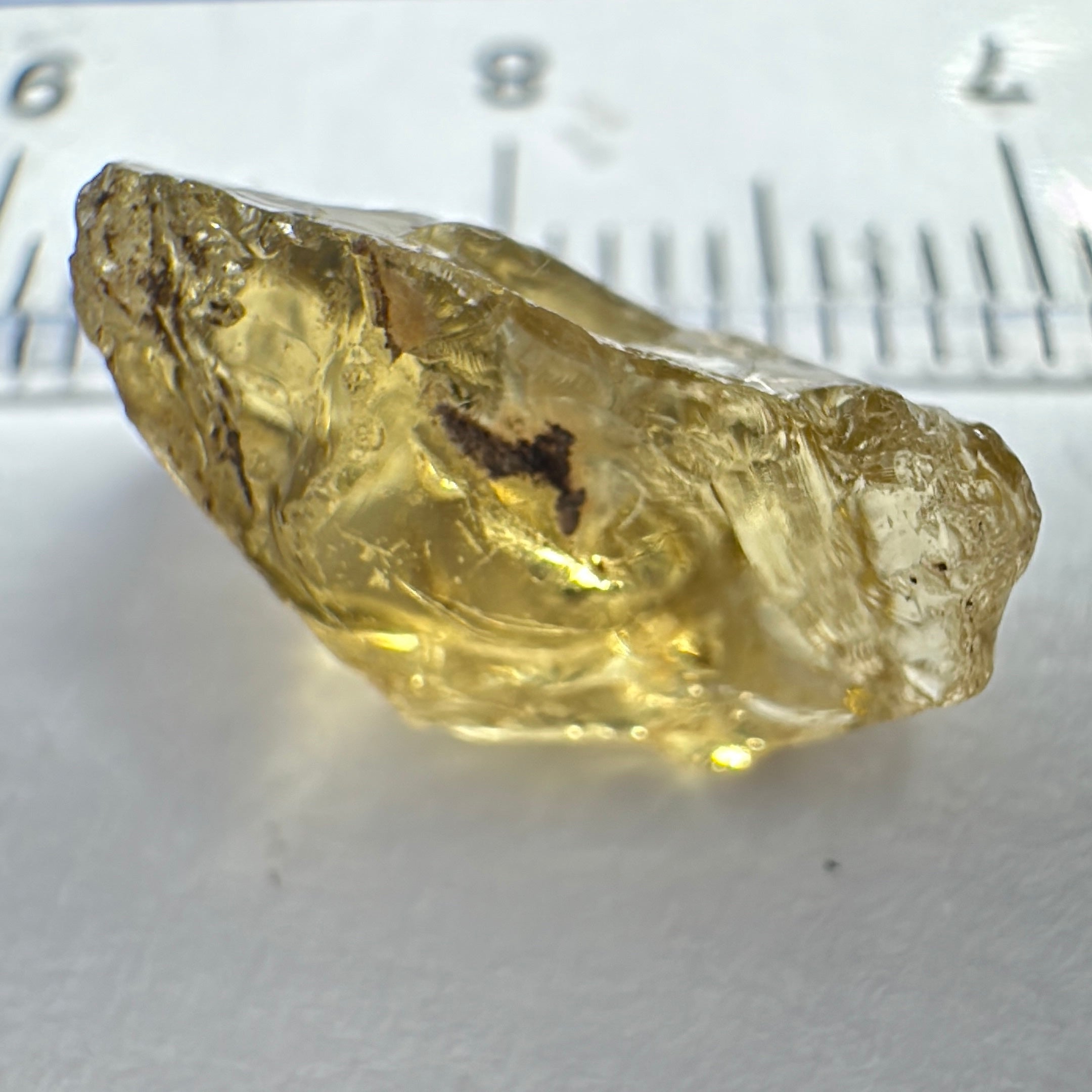 Yellow Tourmaline Crystal, 4.36ct, VVS-IF, Tanzania, Untreated Unheated.