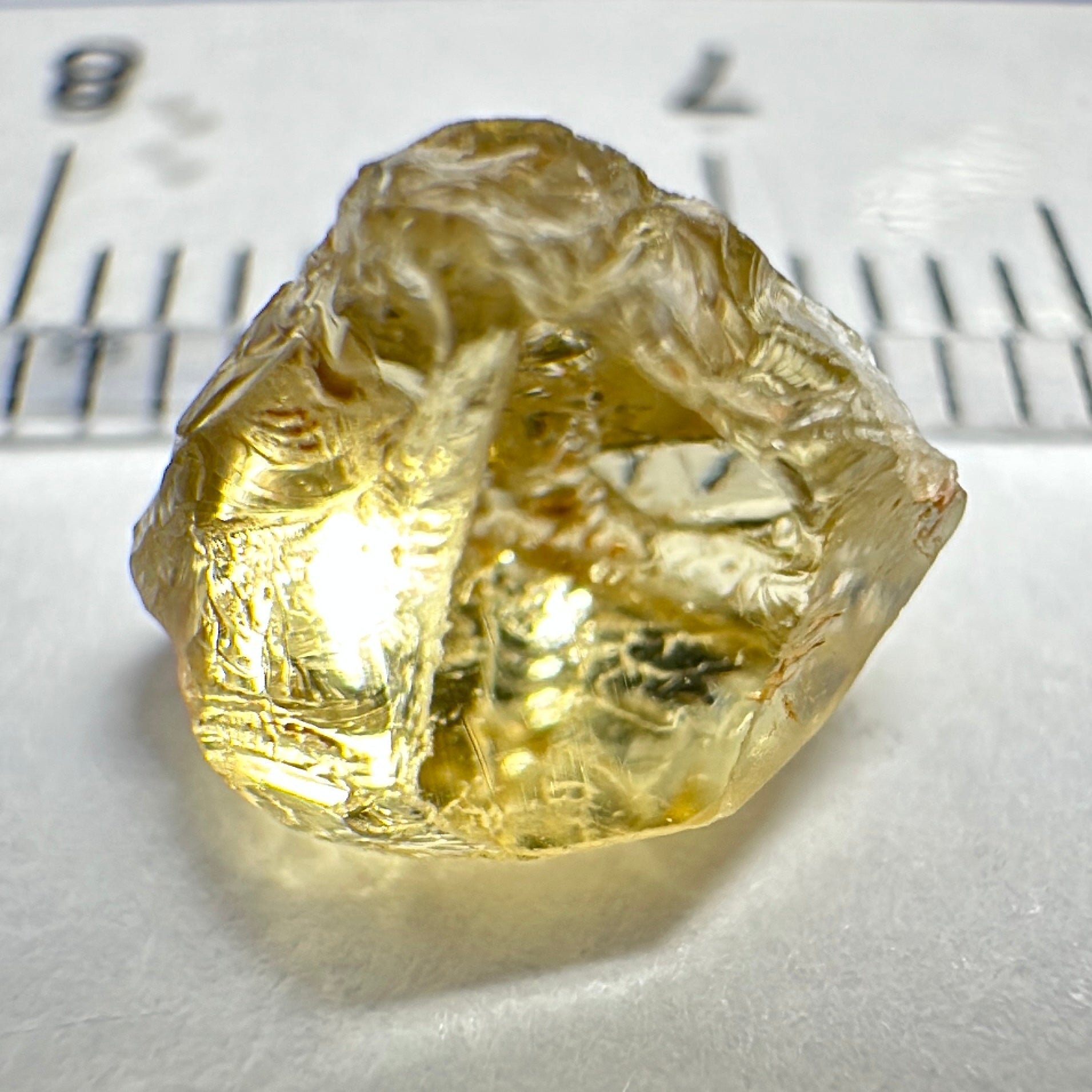 Yellow Tourmaline Crystal, 2.96ct, VVS-IF, Tanzania, Untreated Unheated.