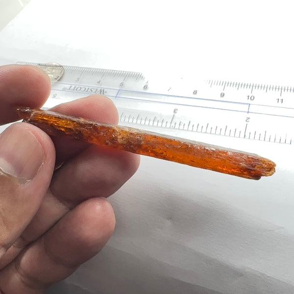 40.52ct Orange Kyanite Crystal, Tanzania, Untreated Unheated